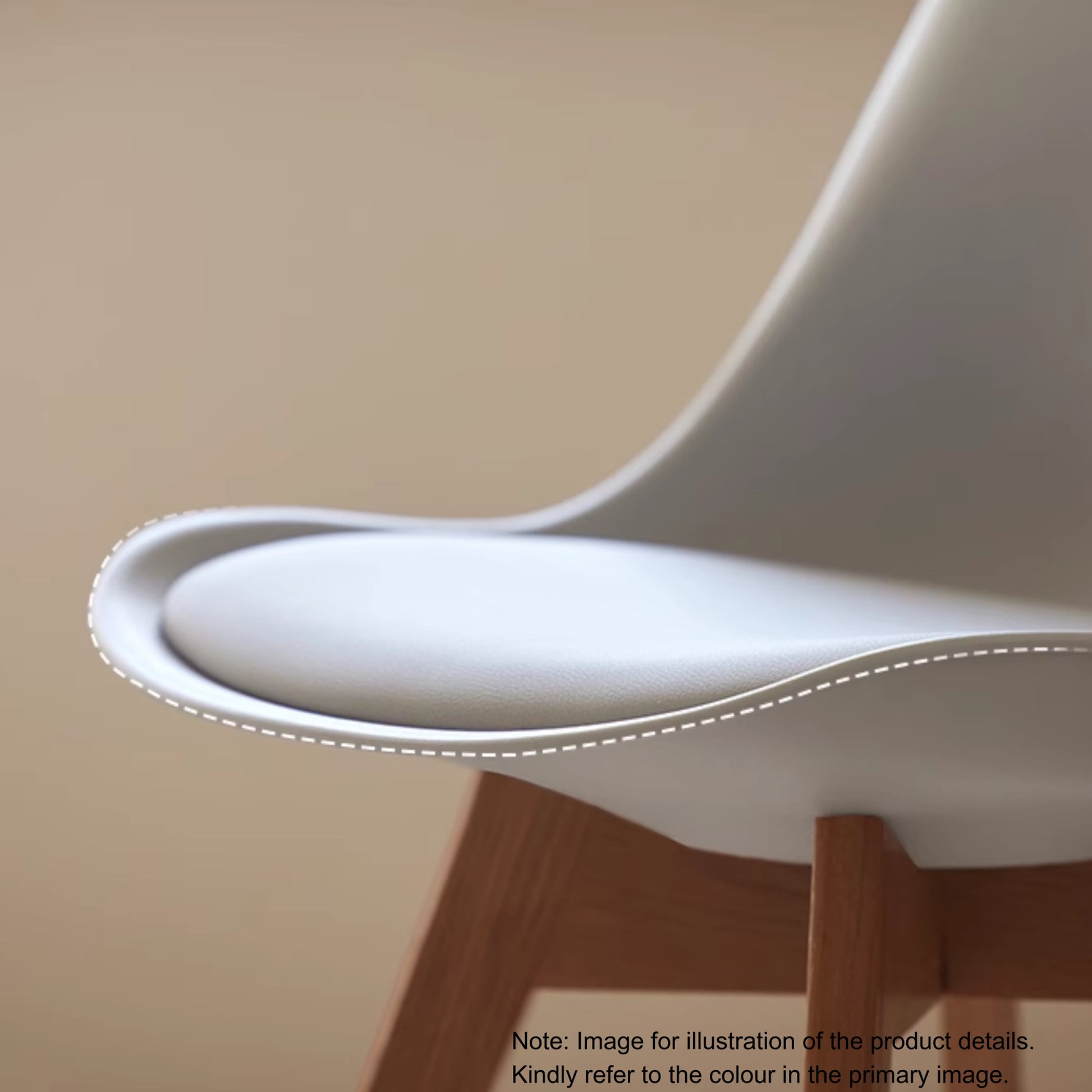 Solidwood Radiant Dining Chairs, Off-White, Set of 2