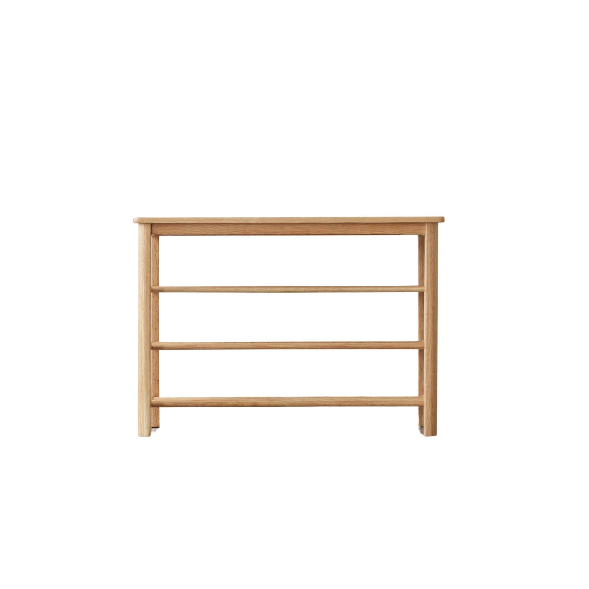 Solidwood Fuji Shoe Bench, 80x30x57cm, Natural Wood