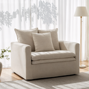 MODE Crepes Linen Armchair, Off-White