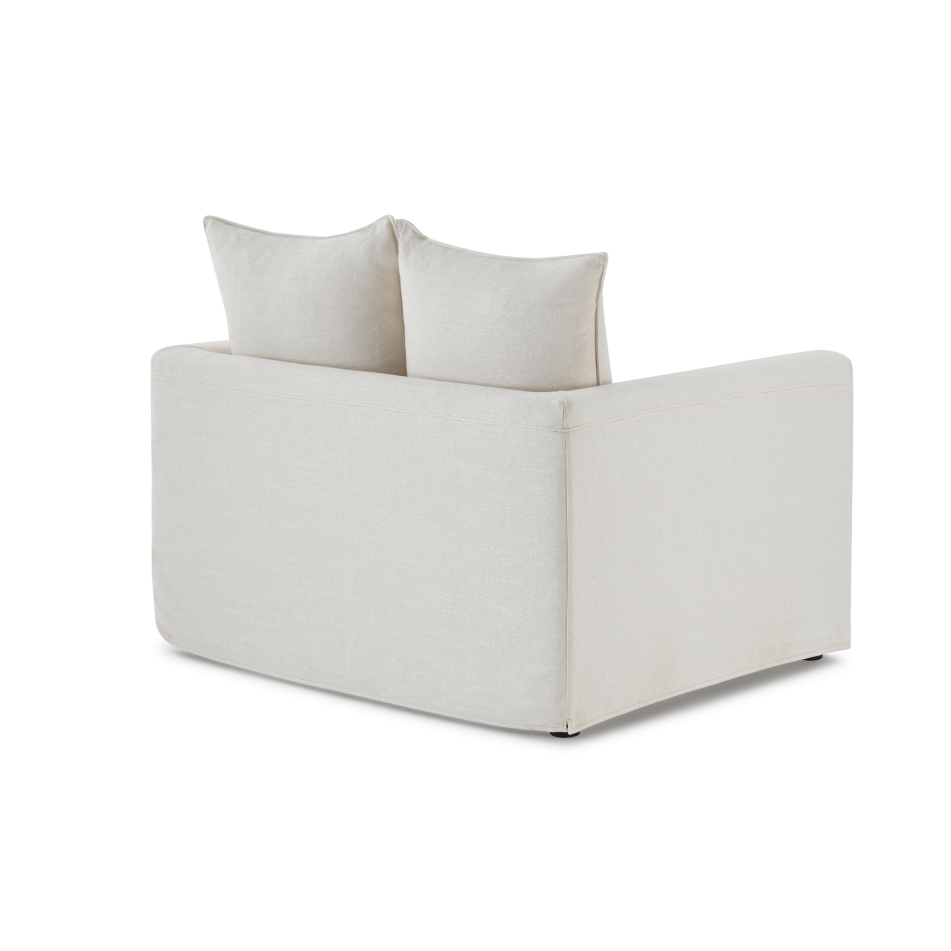 MODE Crepes Linen Armchair, Off-White