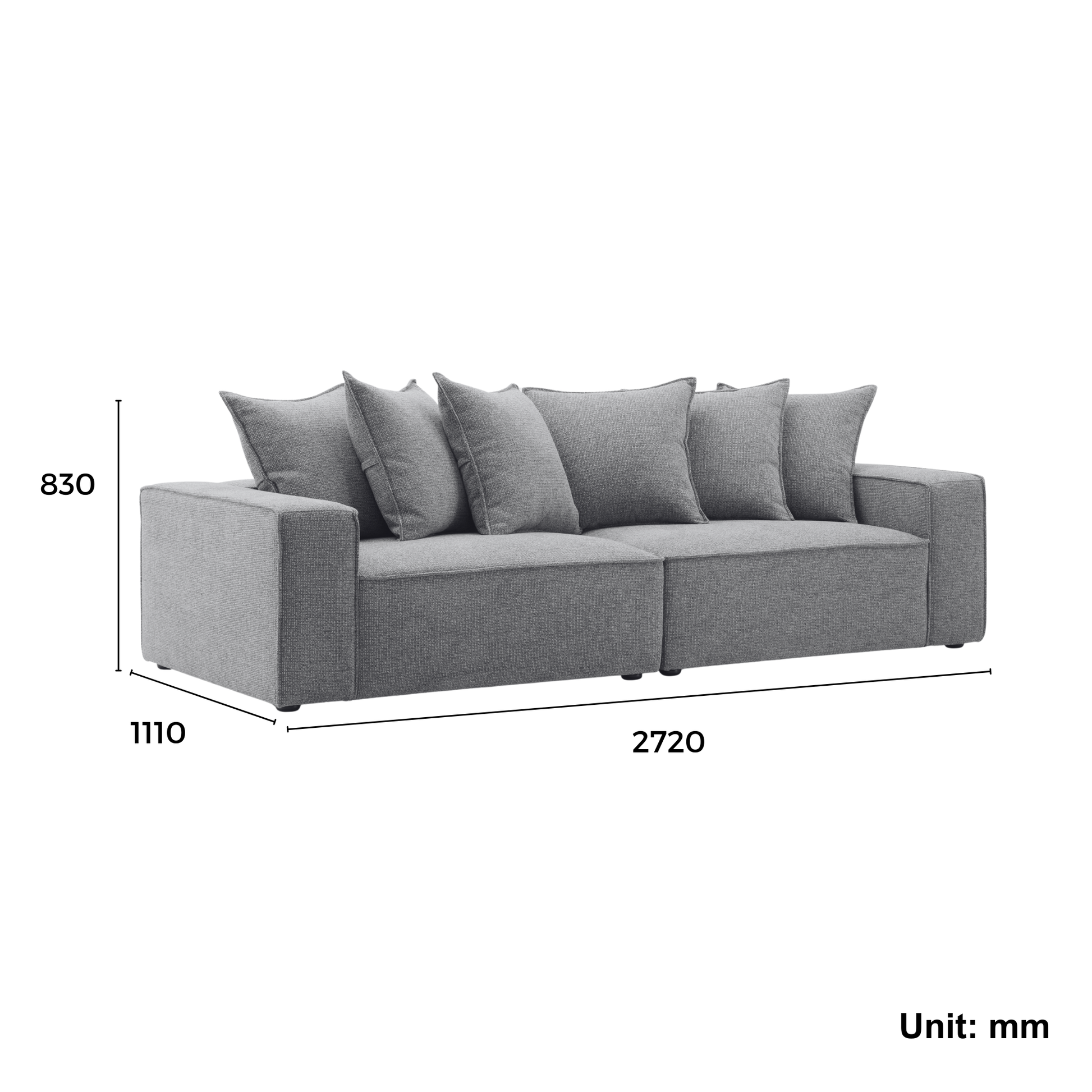 MODE Stella 4-Seater Sofa, Valley Fog