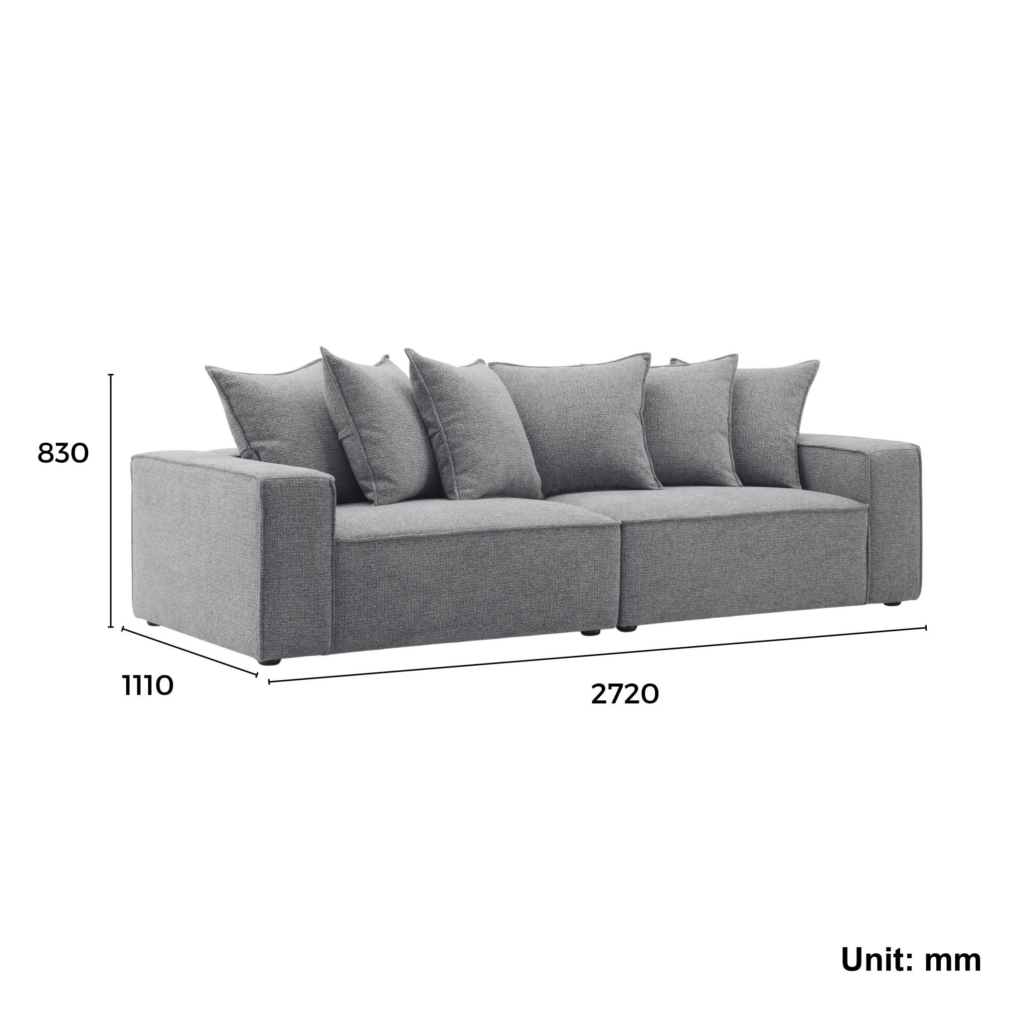MODE Stella 4-Seater Sofa, Valley Fog