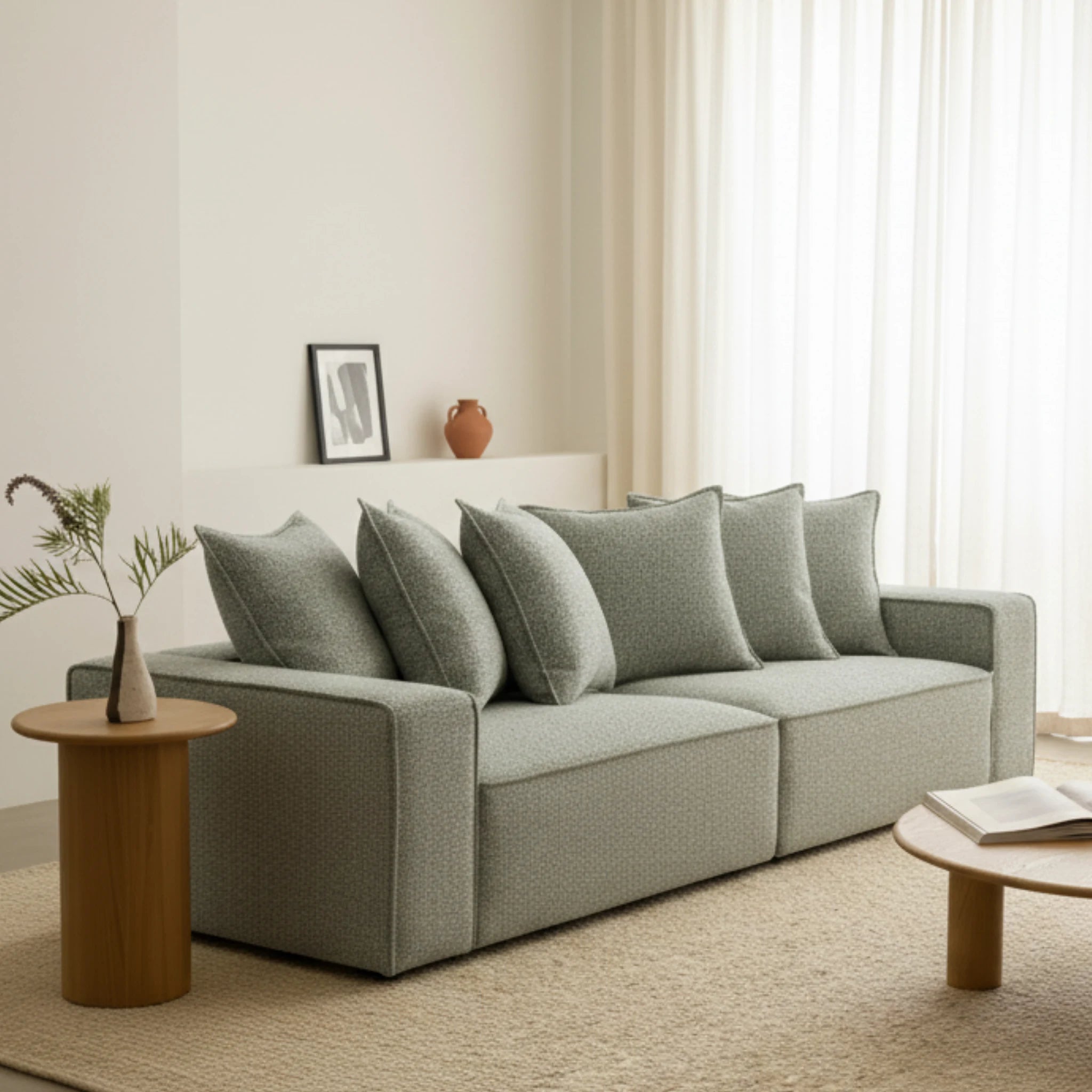 MODE Stella 4-Seater Sofa, Muted Olive