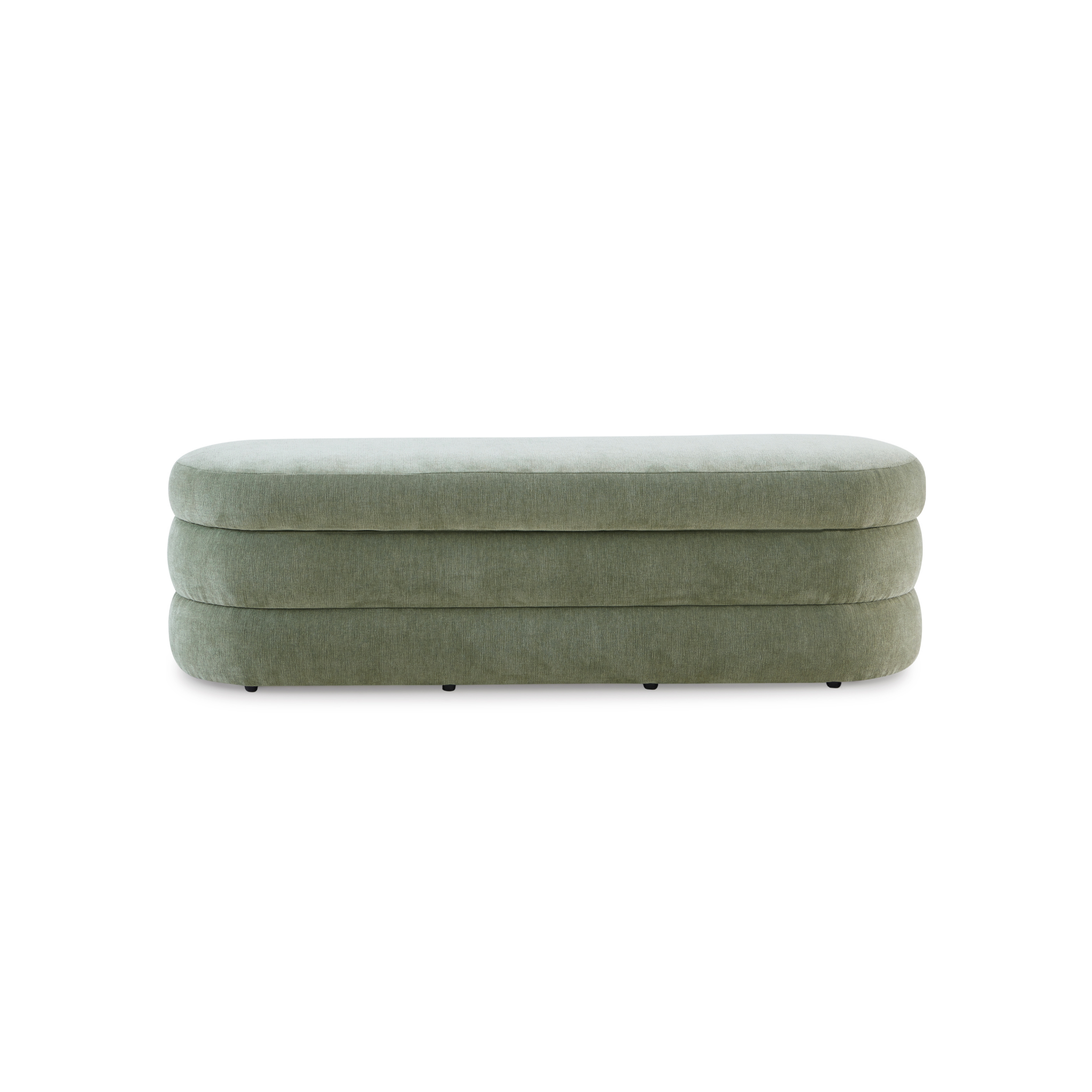 MODE Timo Chenille Storage Bench, Moss Green