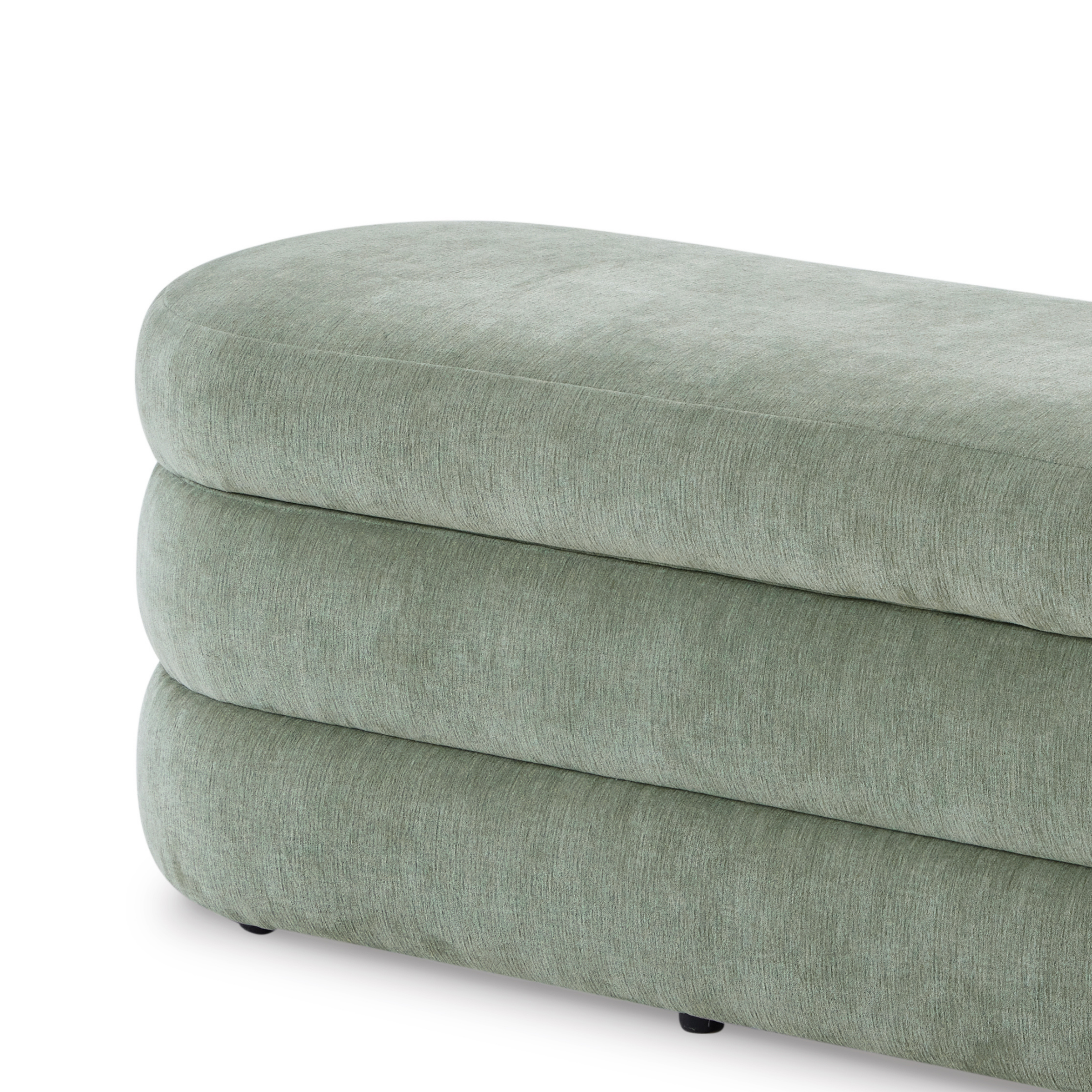 MODE Timo Chenille Storage Bench, Moss Green