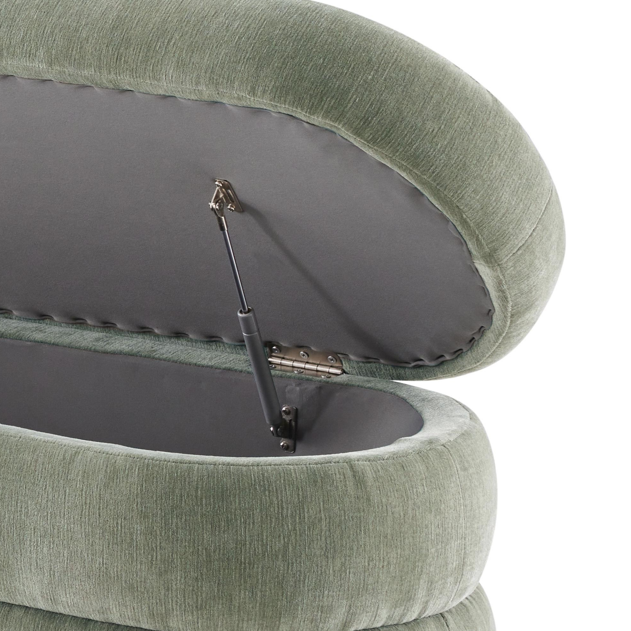 MODE Timo Chenille Storage Bench, Moss Green