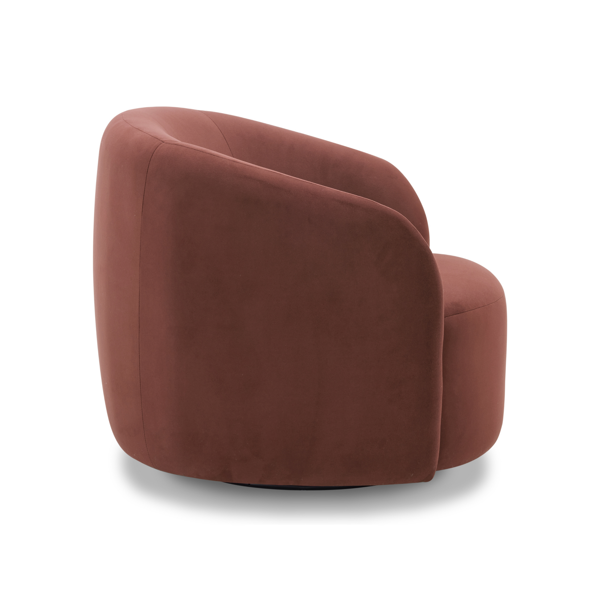 MODE Lino Velvet Swivel Chair, Oxblood