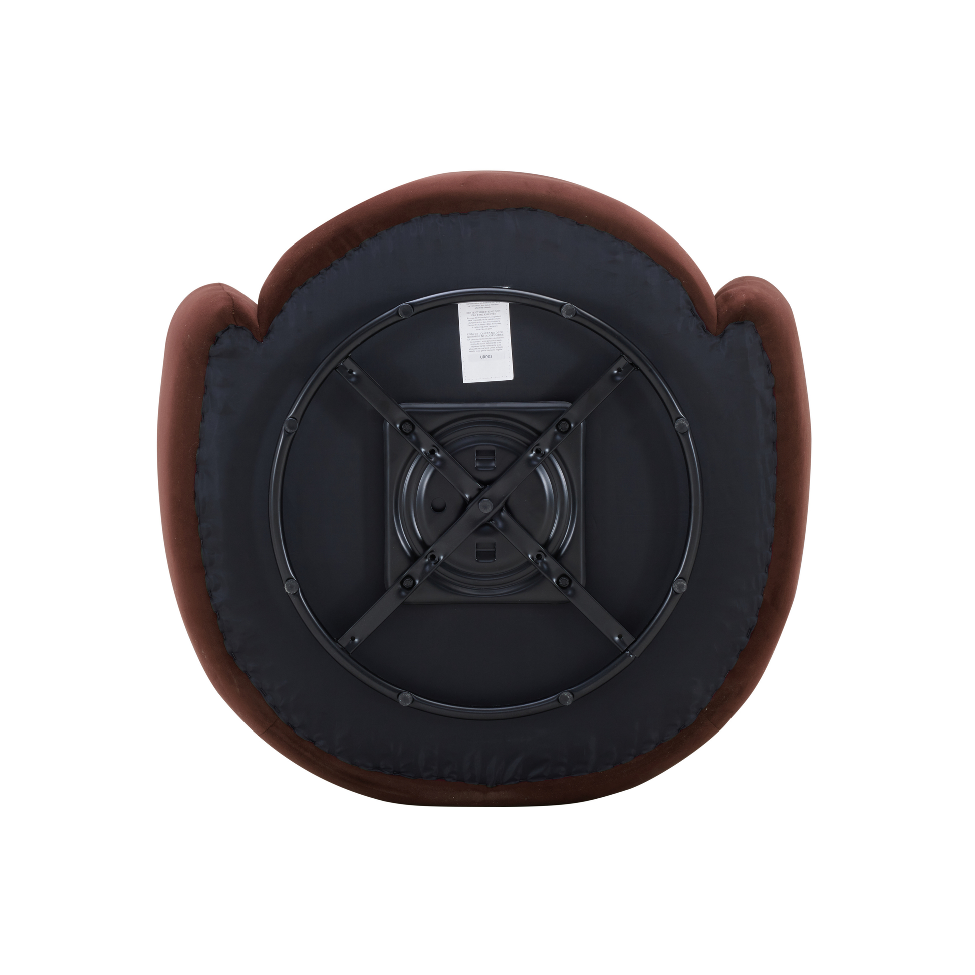 MODE Lino Velvet Swivel Chair, Oxblood