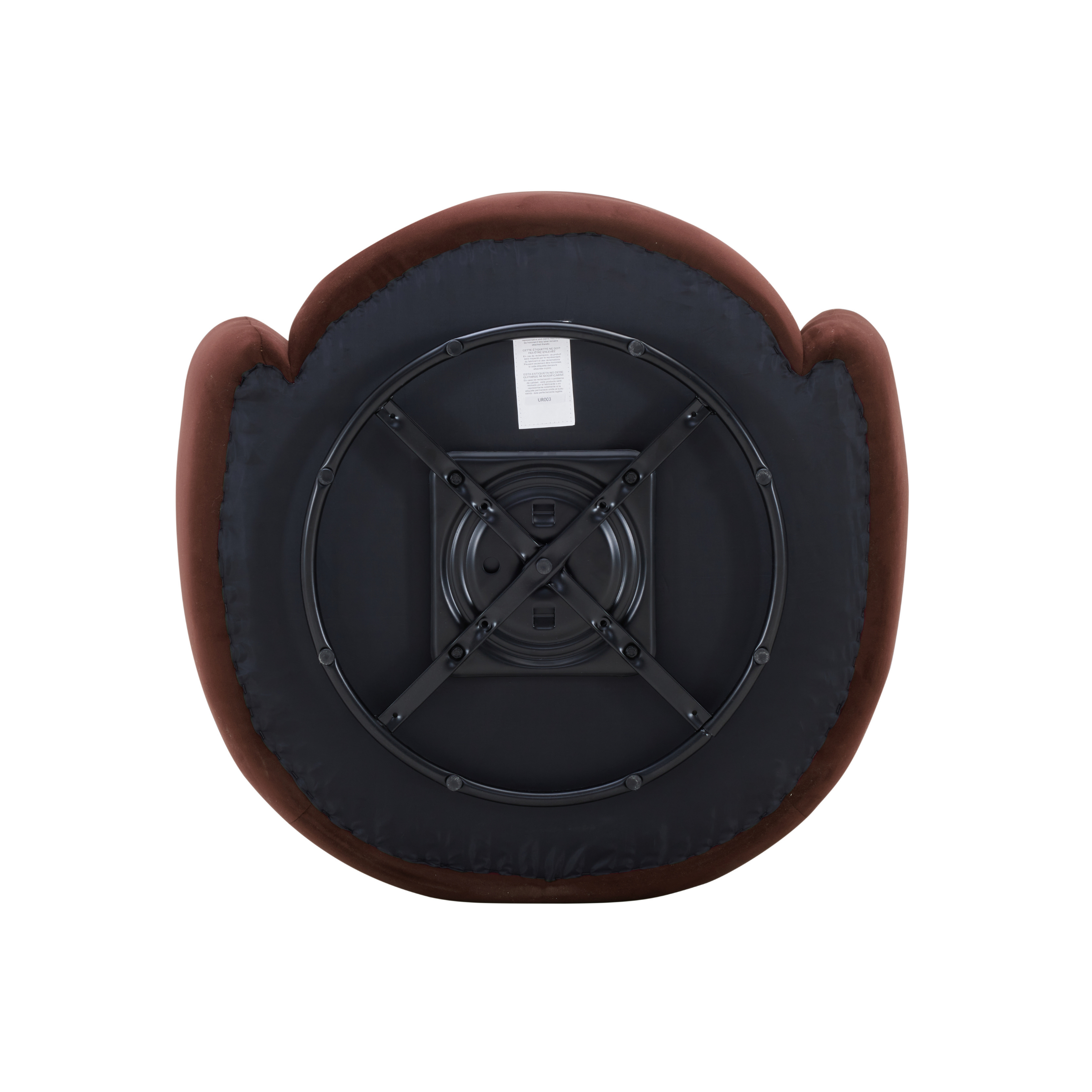 MODE Lino Velvet Swivel Chair, Oxblood