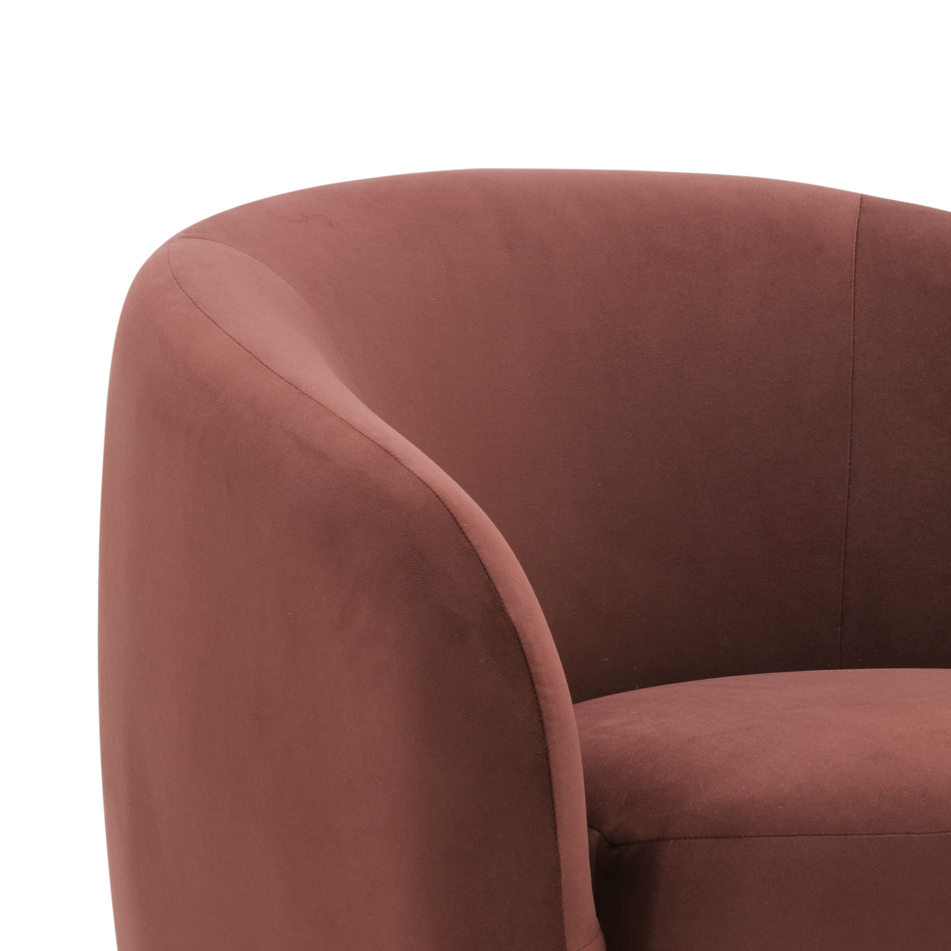 MODE Lino Velvet Swivel Chair, Oxblood