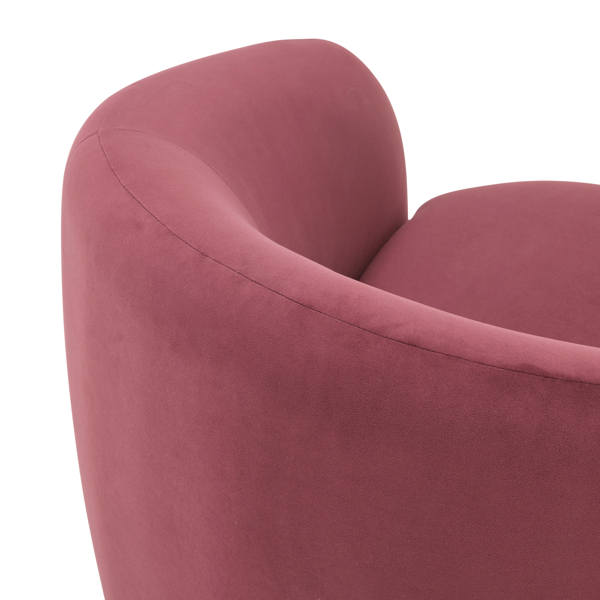 MODE Lino Velvet Swivel Chair, Oxblood