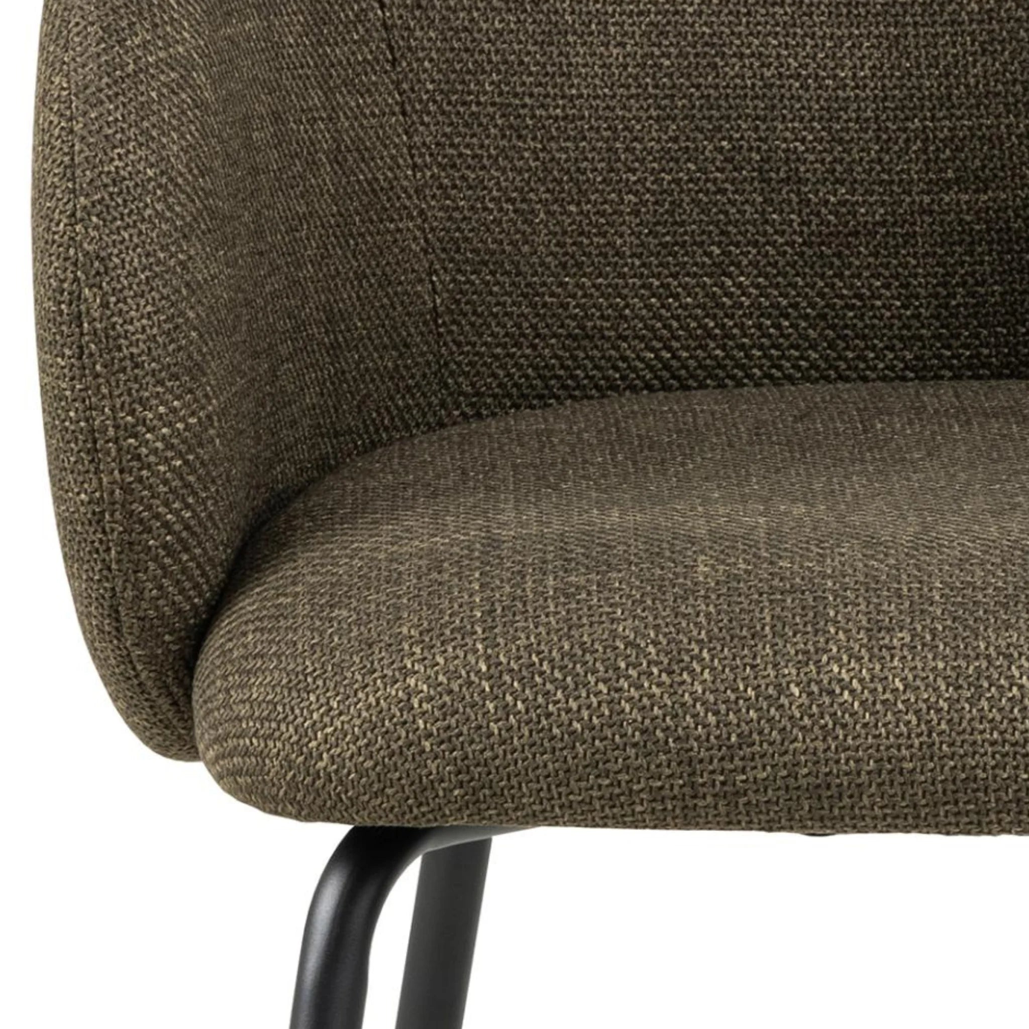 Hjem Design Eleanor Dining Chair with Armrest, Green, Set of 2