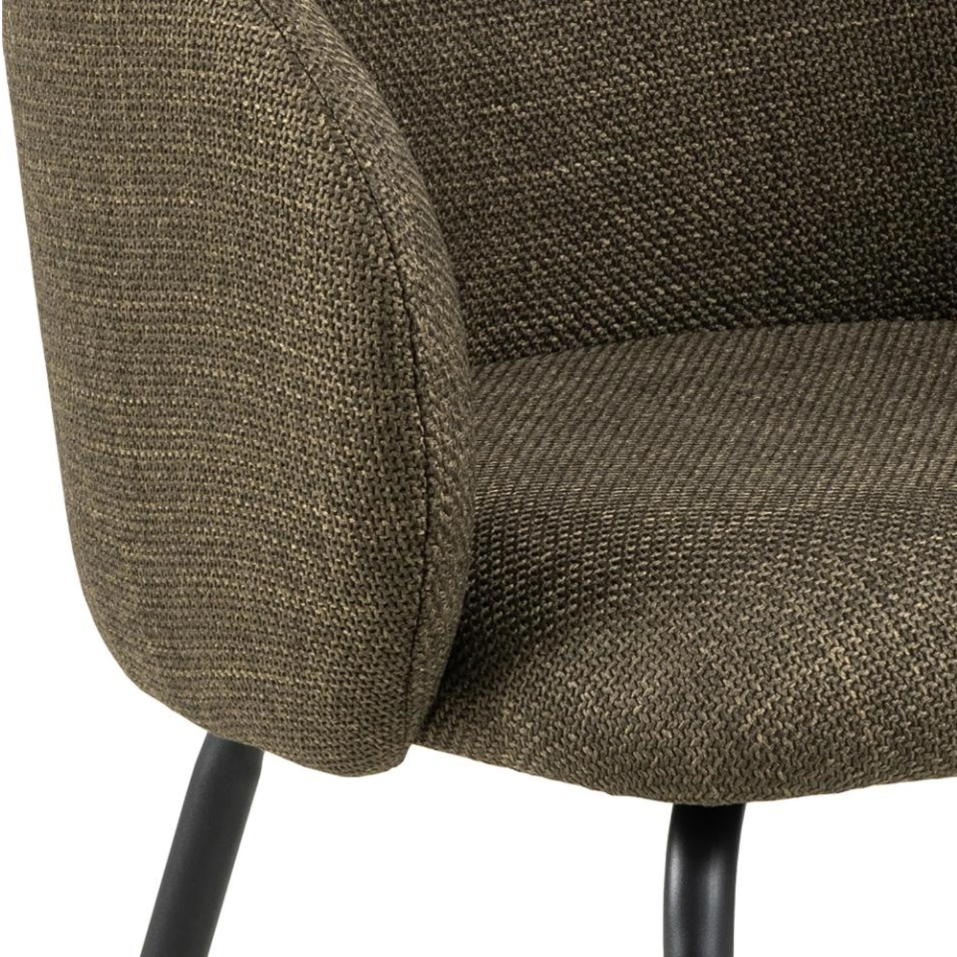 Hjem Design Eleanor Dining Chair with Armrest, Green, Set of 2