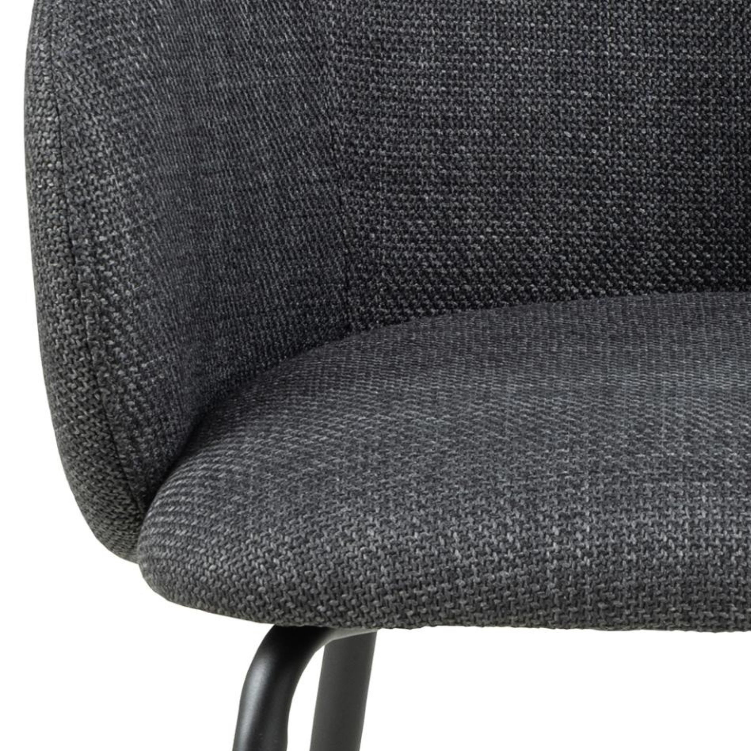 Hjem Design Elmar Dining Chair with Armrest, Grey, Set of 2