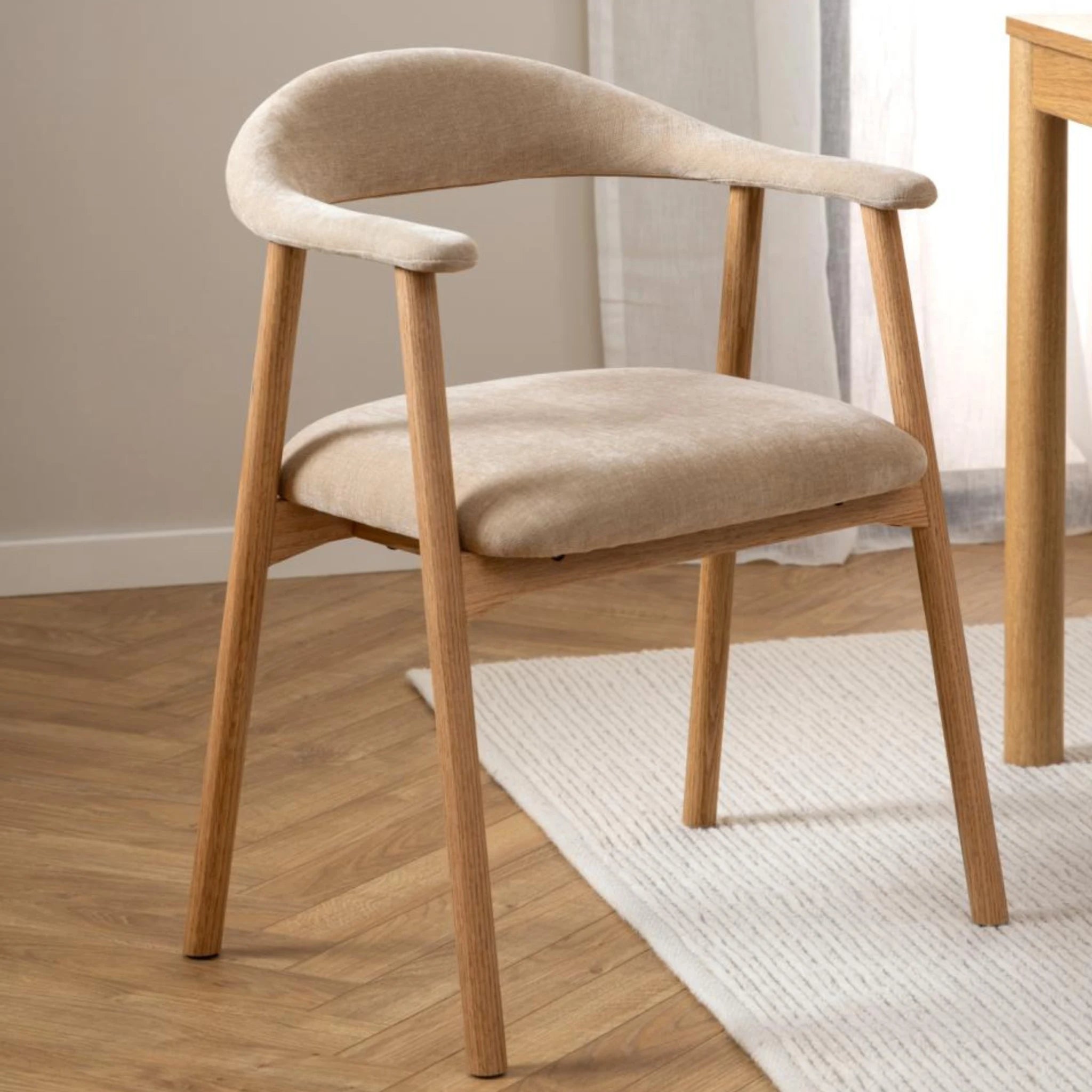 Hjem Design Addi Dining Chair with Armrest, Set of 2