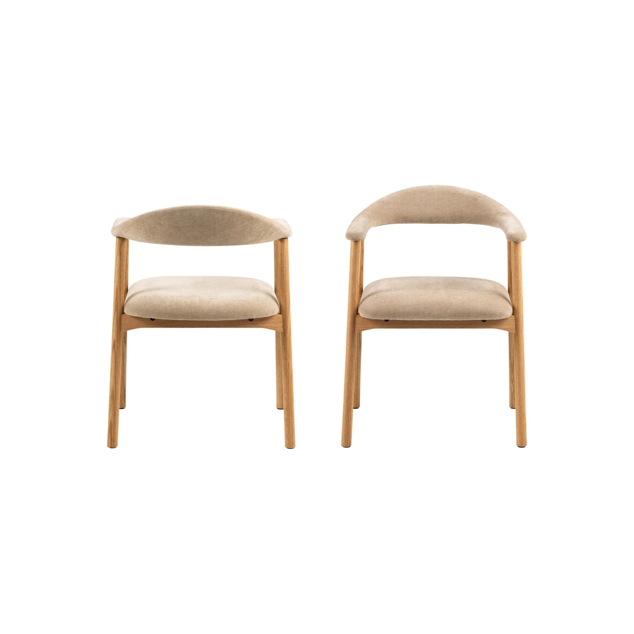 Hjem Design Addi Dining Chair with Armrest, Set of 2