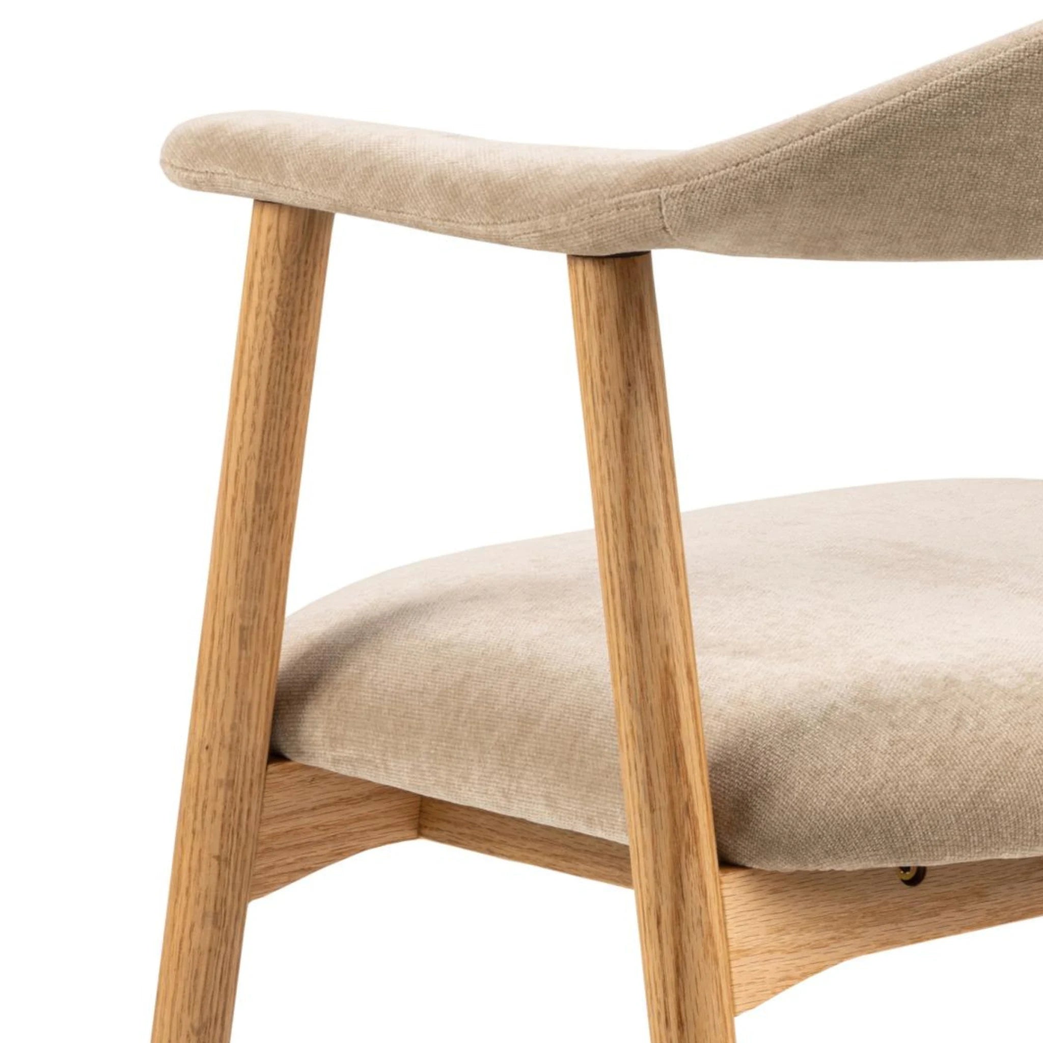 Hjem Design Addi Dining Chair with Armrest, Set of 2