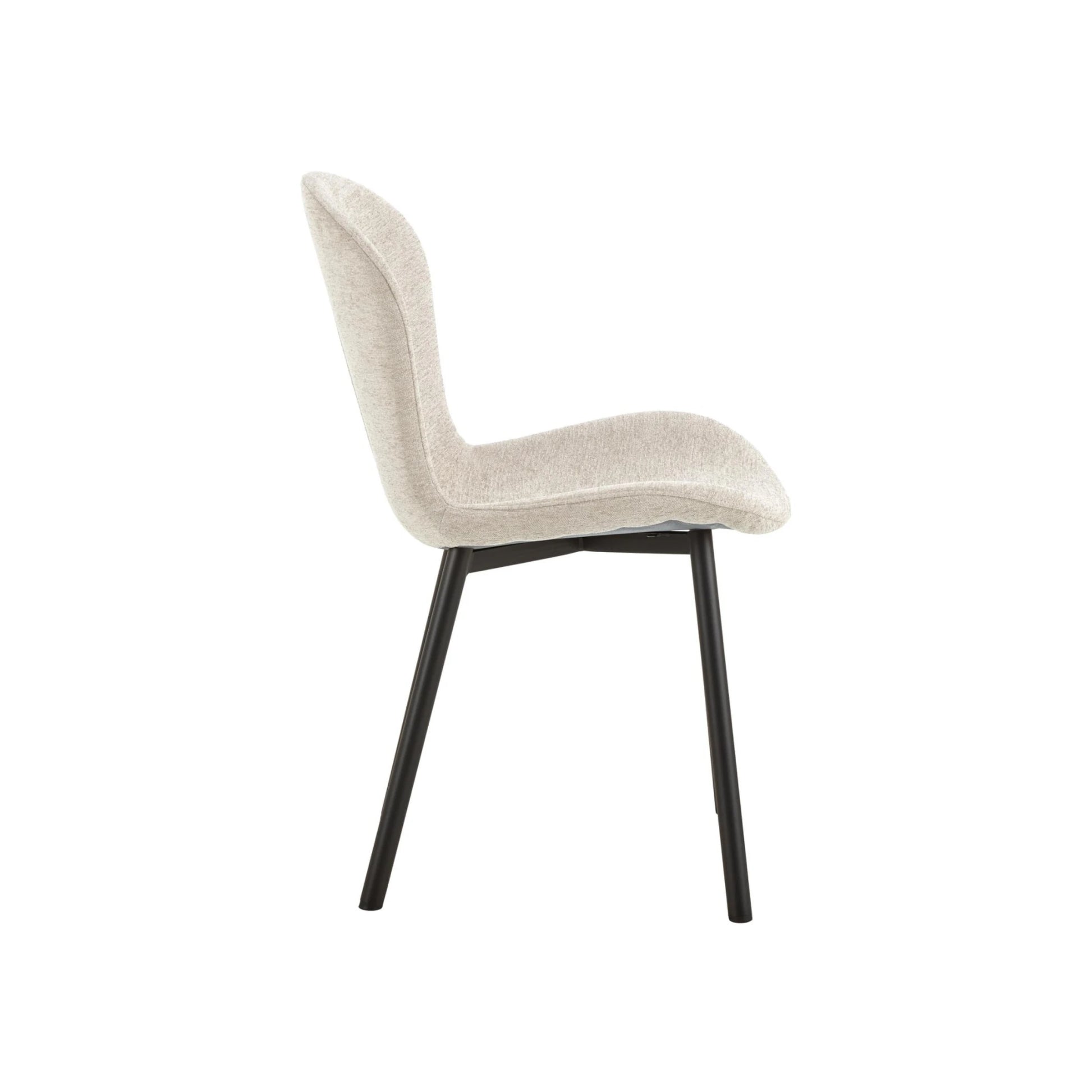 Hjem Design Esra Dining Chair, Beige, Set of 2