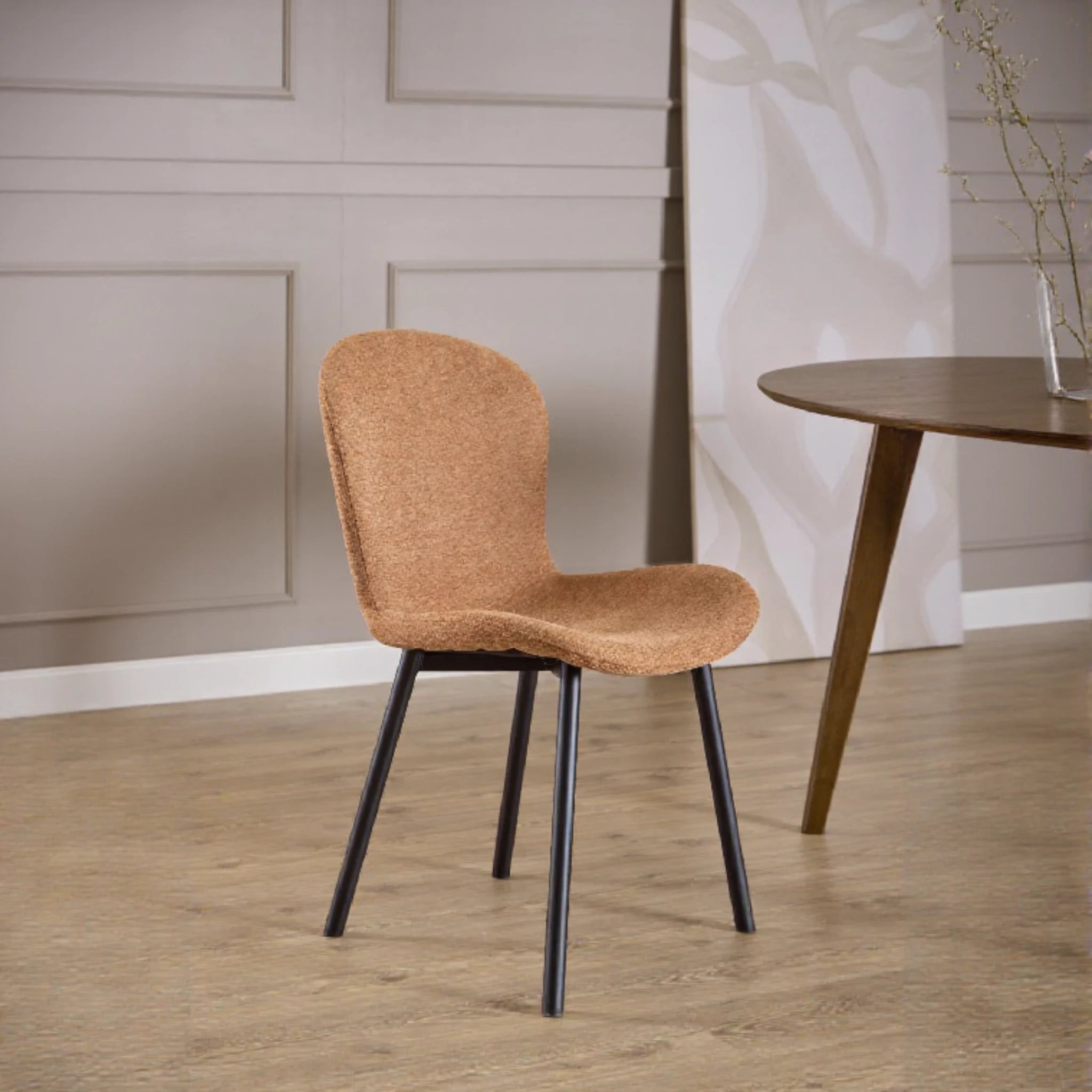 Hjem Design Esra Dining Chair, Terracotta, Set of 2