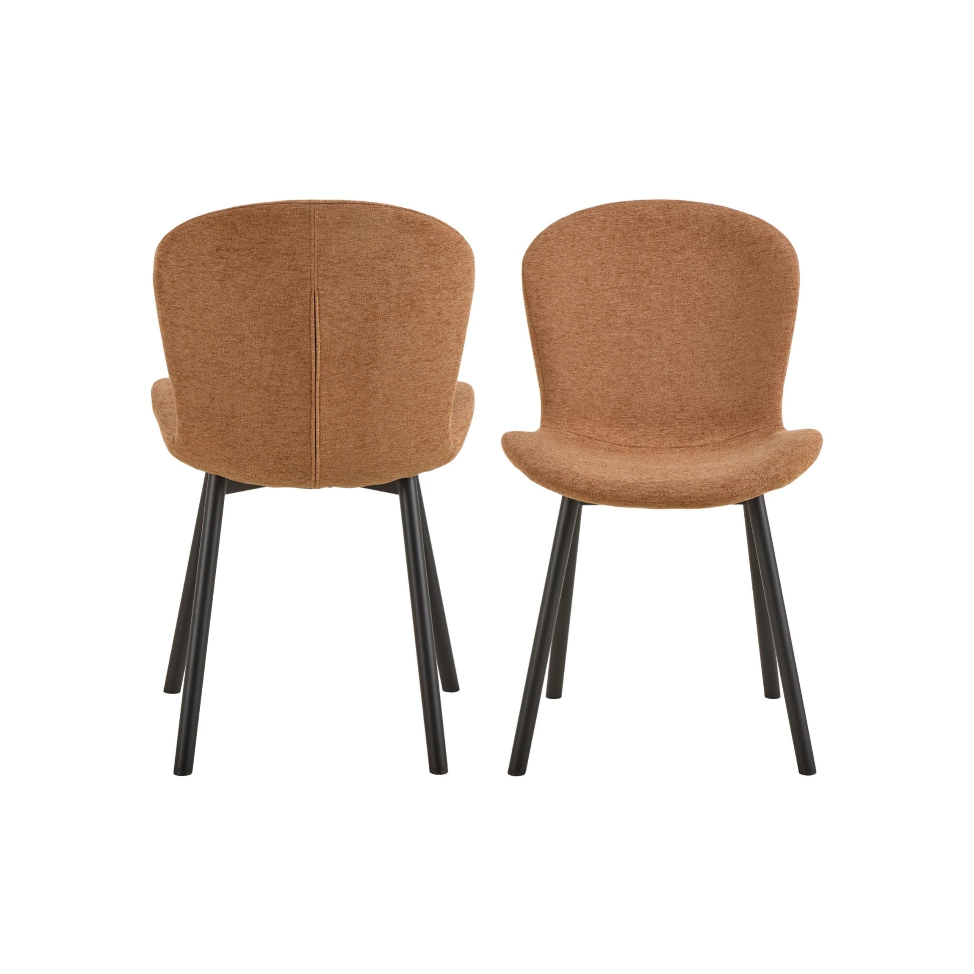 Hjem Design Esra Dining Chair, Terracotta, Set of 2