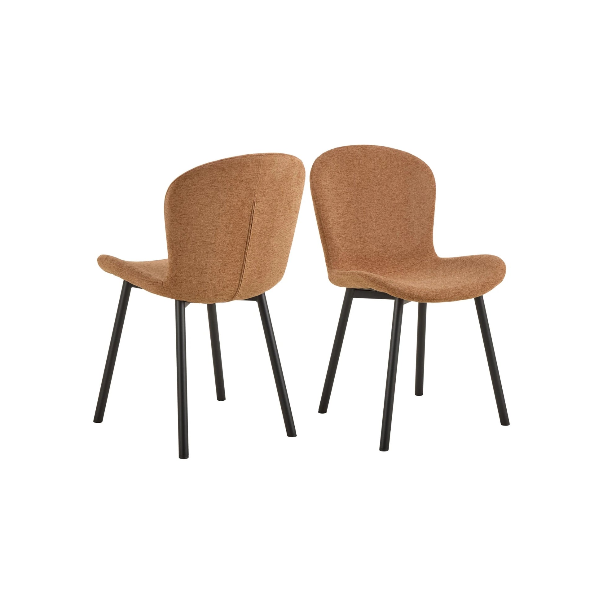 Hjem Design Esra Dining Chair, Terracotta, Set of 2