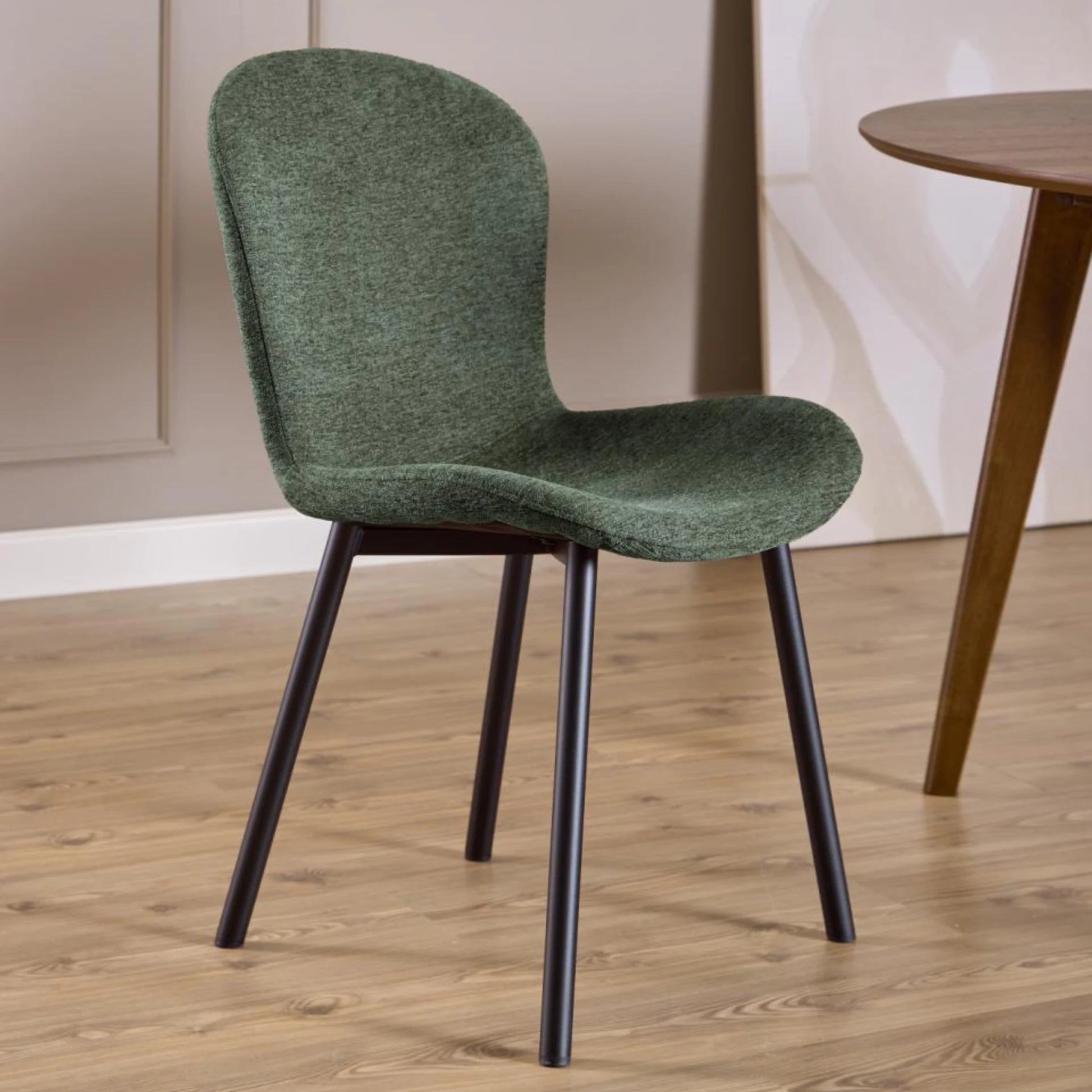 Hjem Design Esra Dining Chair, Green, Set of 2