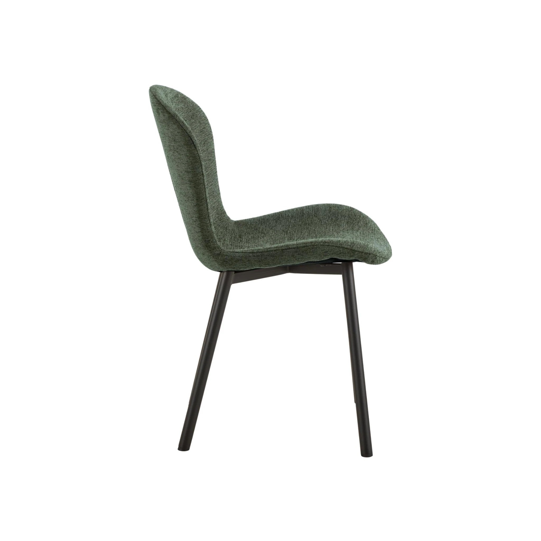 Hjem Design Esra Dining Chair, Green, Set of 2