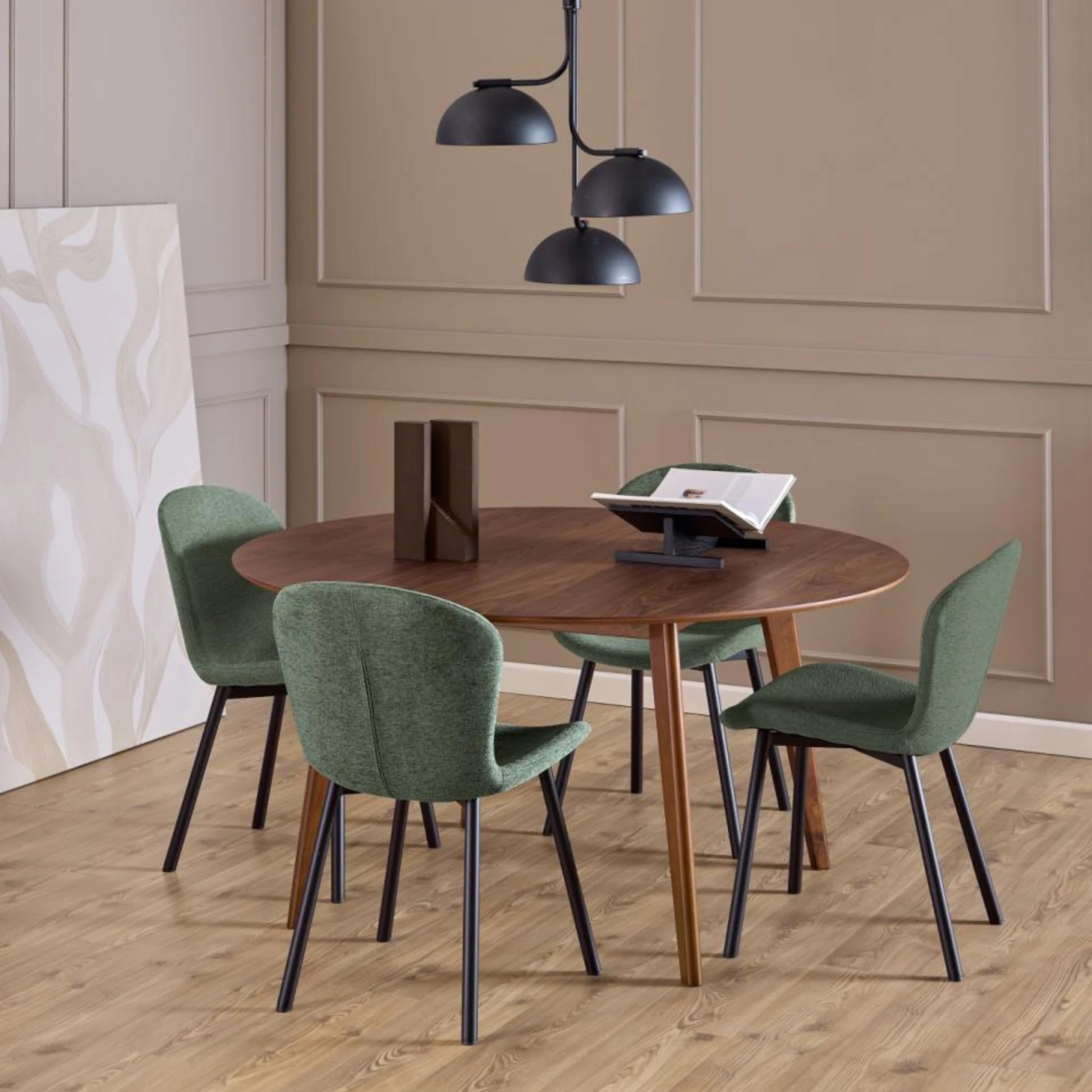 Hjem Design Esra Dining Chair, Green, Set of 2