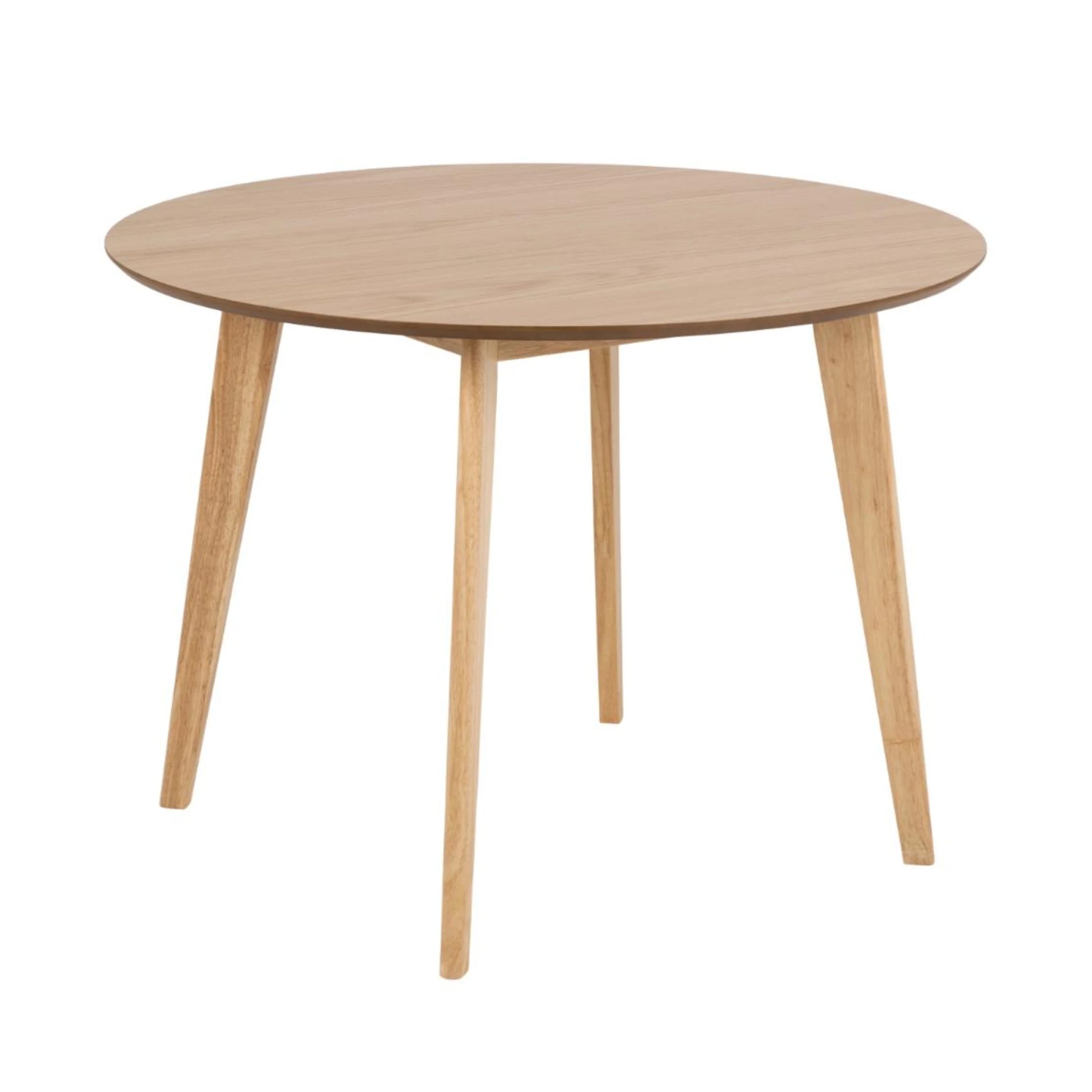 Hjem Design Roxby Round Dining Table Set, Natural Wood