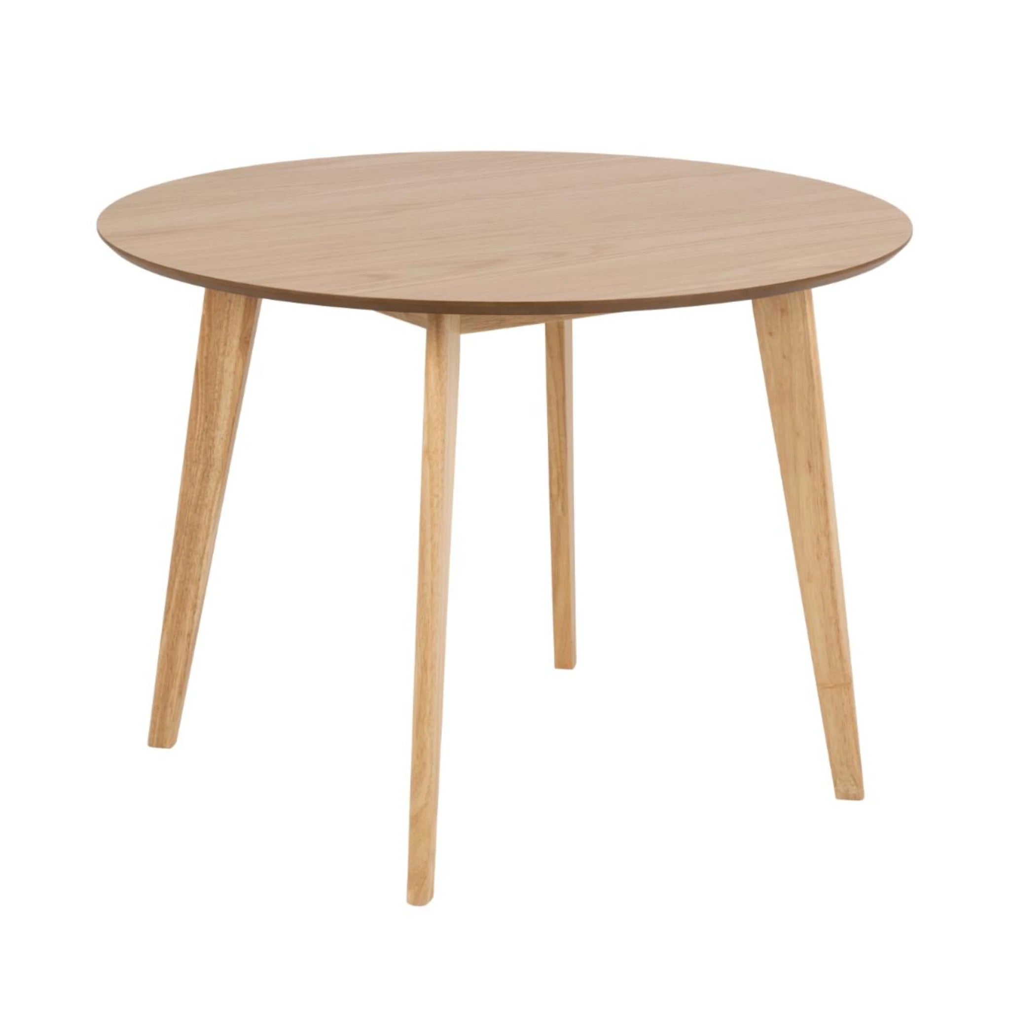 Hjem Design Roxby Round Dining Table Set, Natural Wood