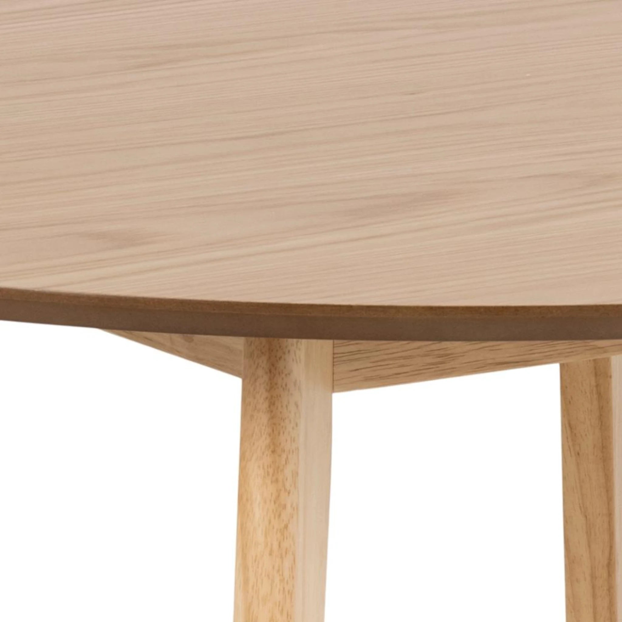 Hjem Design Roxby Round Dining Table Set, Natural Wood