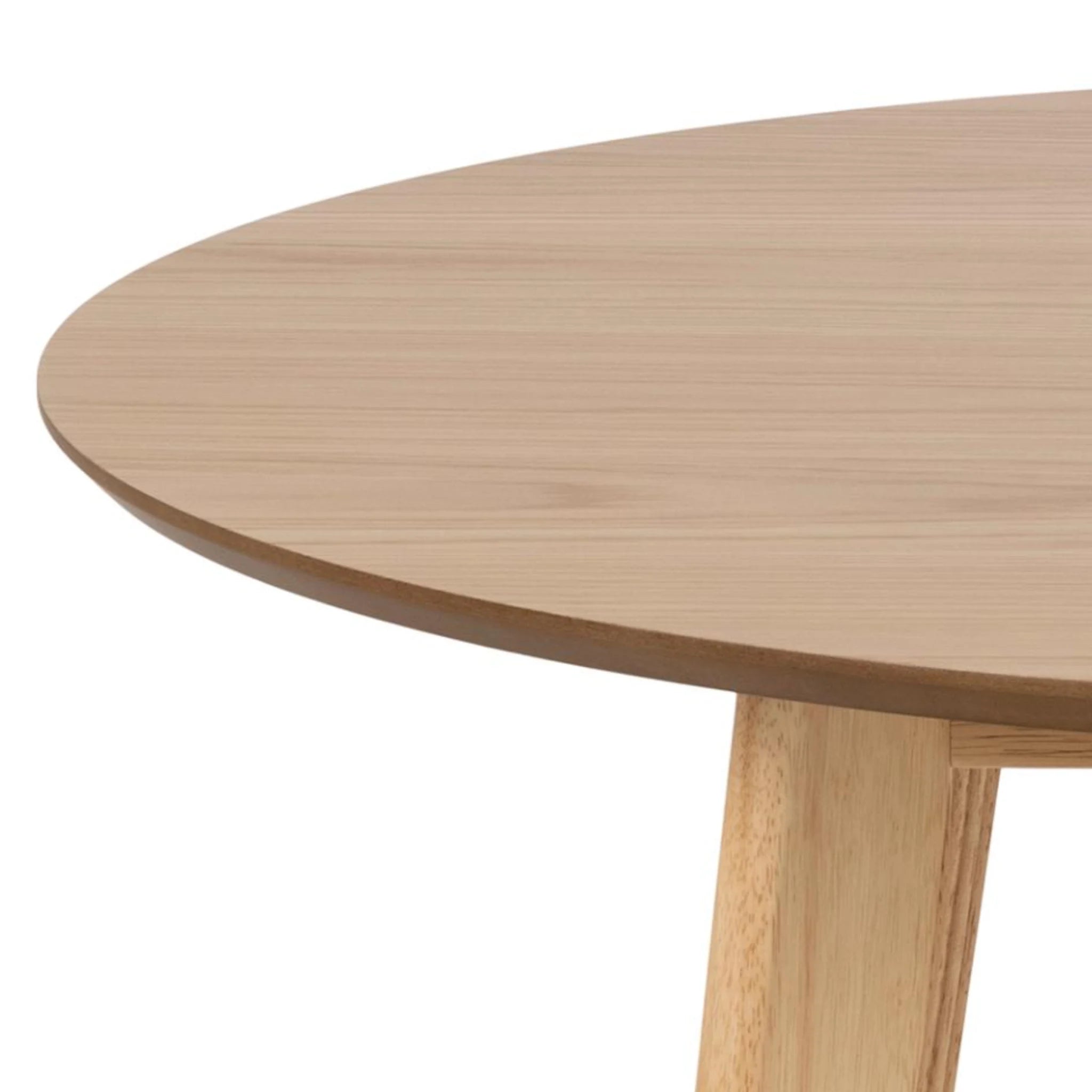 Hjem Design Roxby Round Dining Table Set, Natural Wood