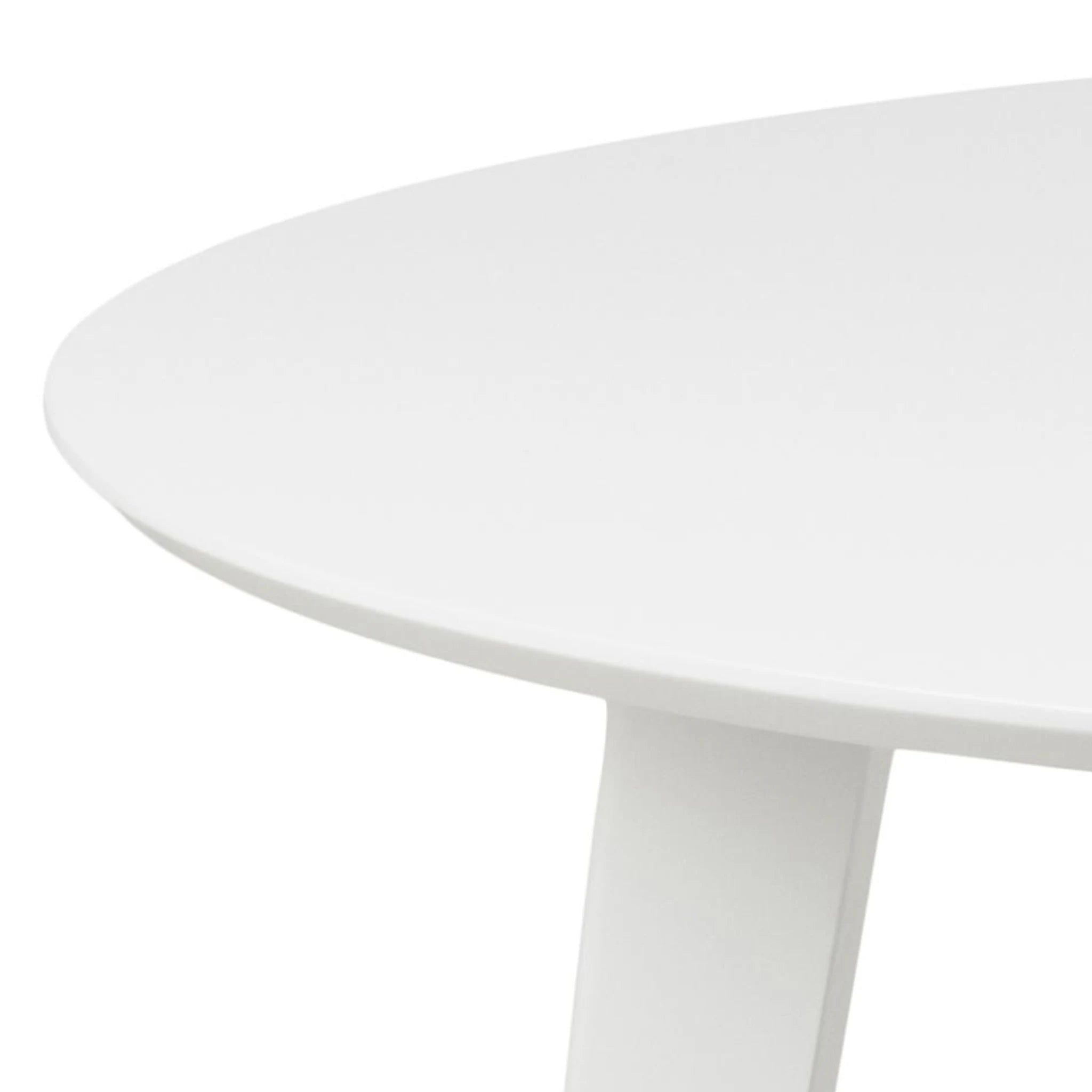 Hjem Design Roxby Round Dining Table Set, White