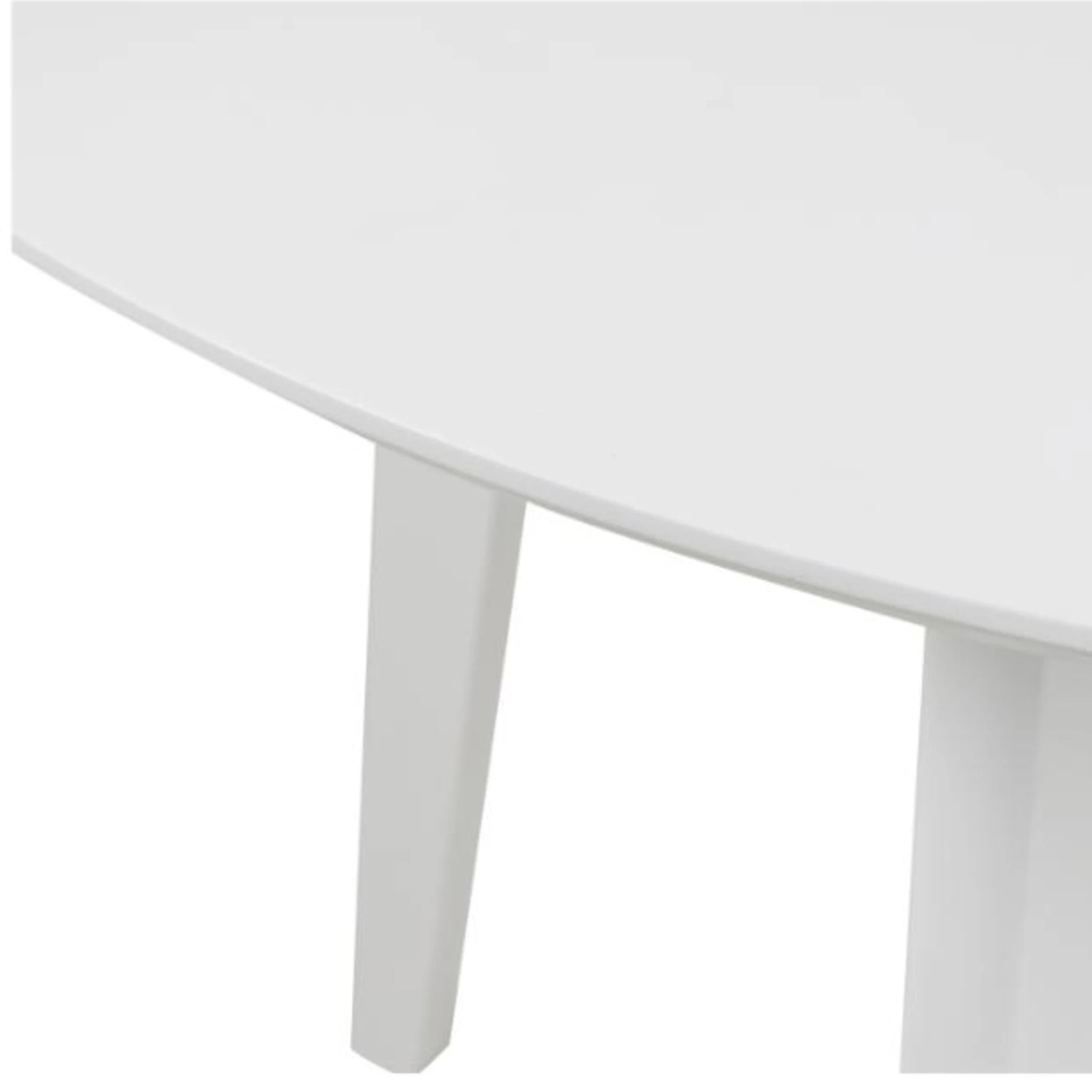 Hjem Design Roxby Round Dining Table Set, White