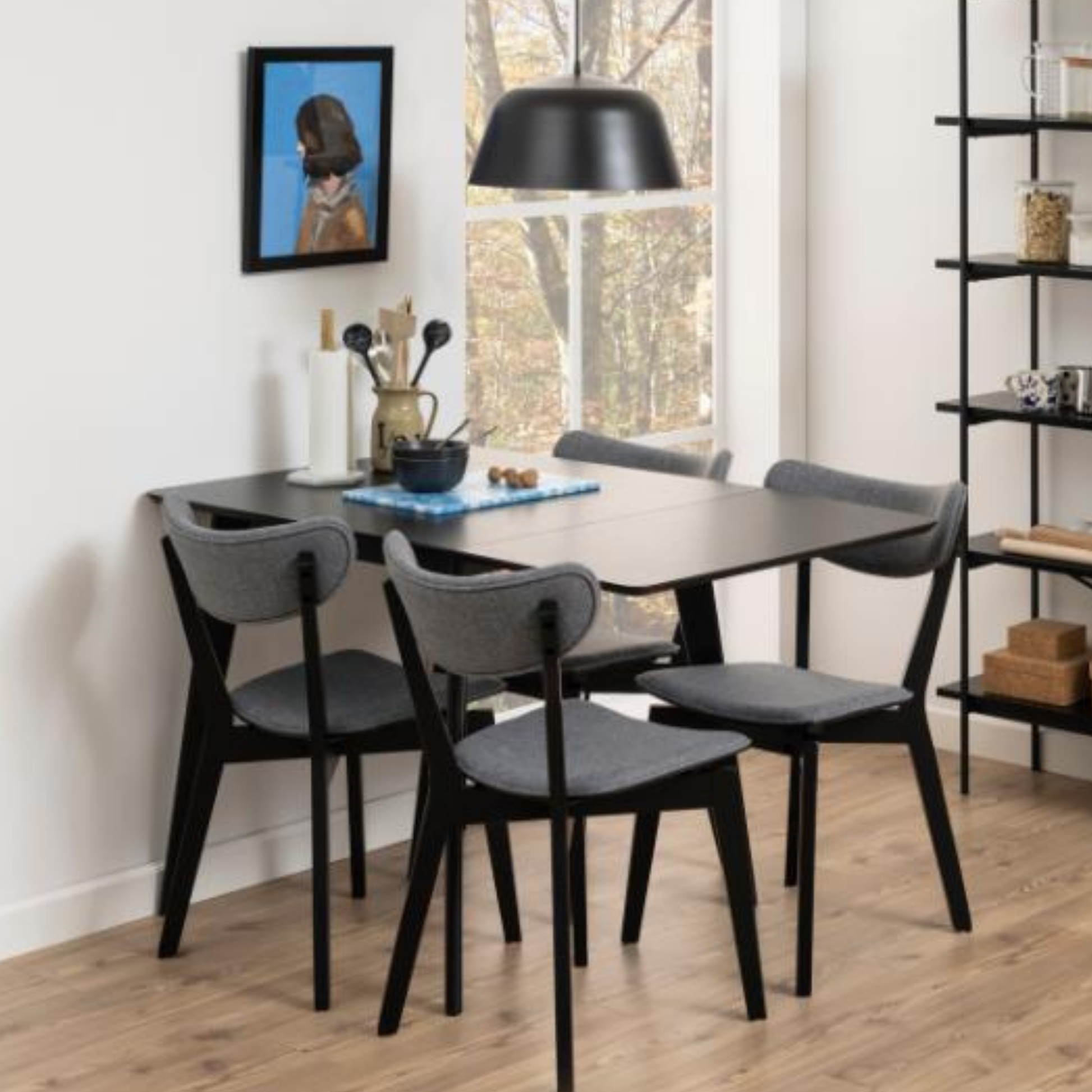 Hjem Design Roxby Dining Chair, Grey, Set of 2