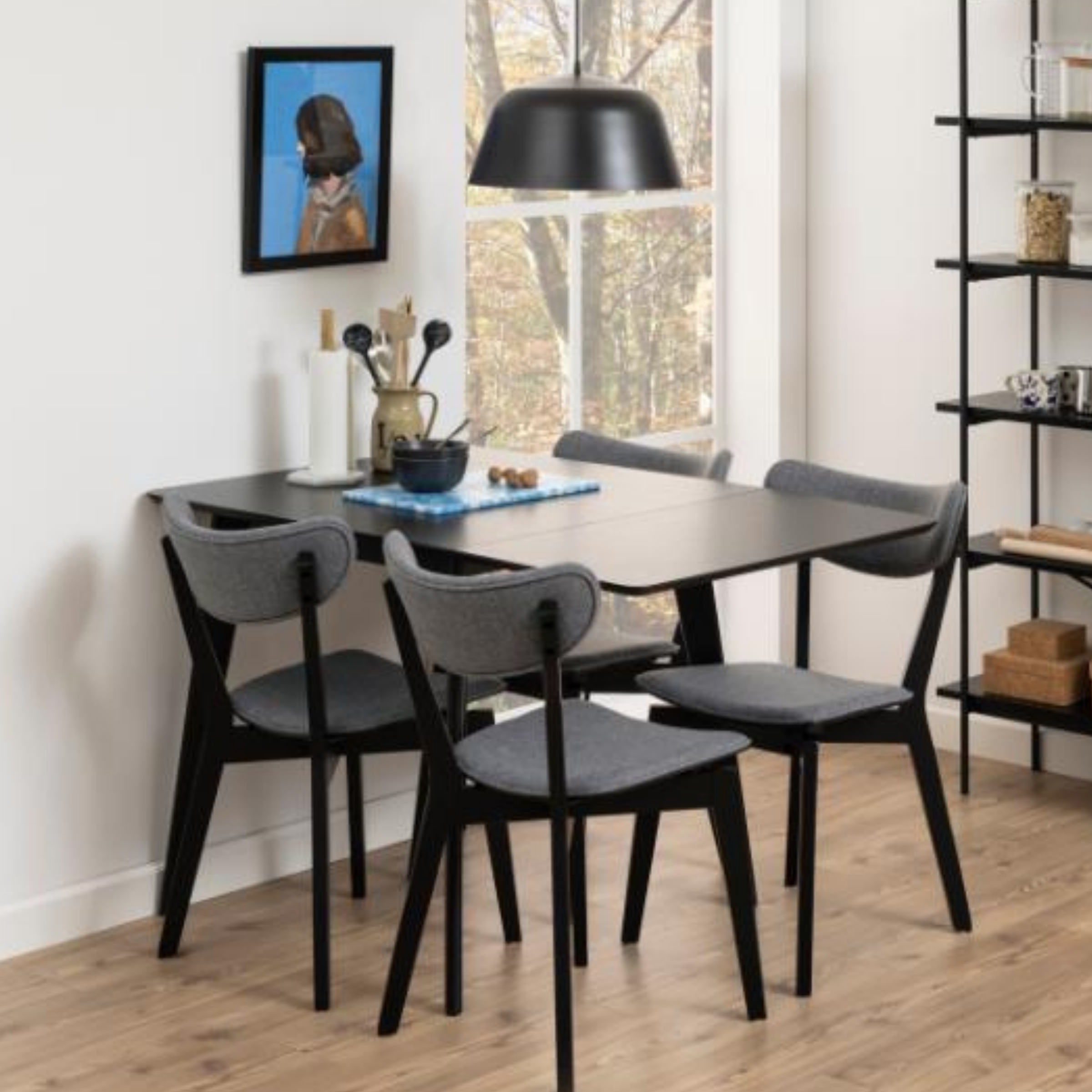 Hjem Design Roxby Dining Chair, Grey, Set of 2