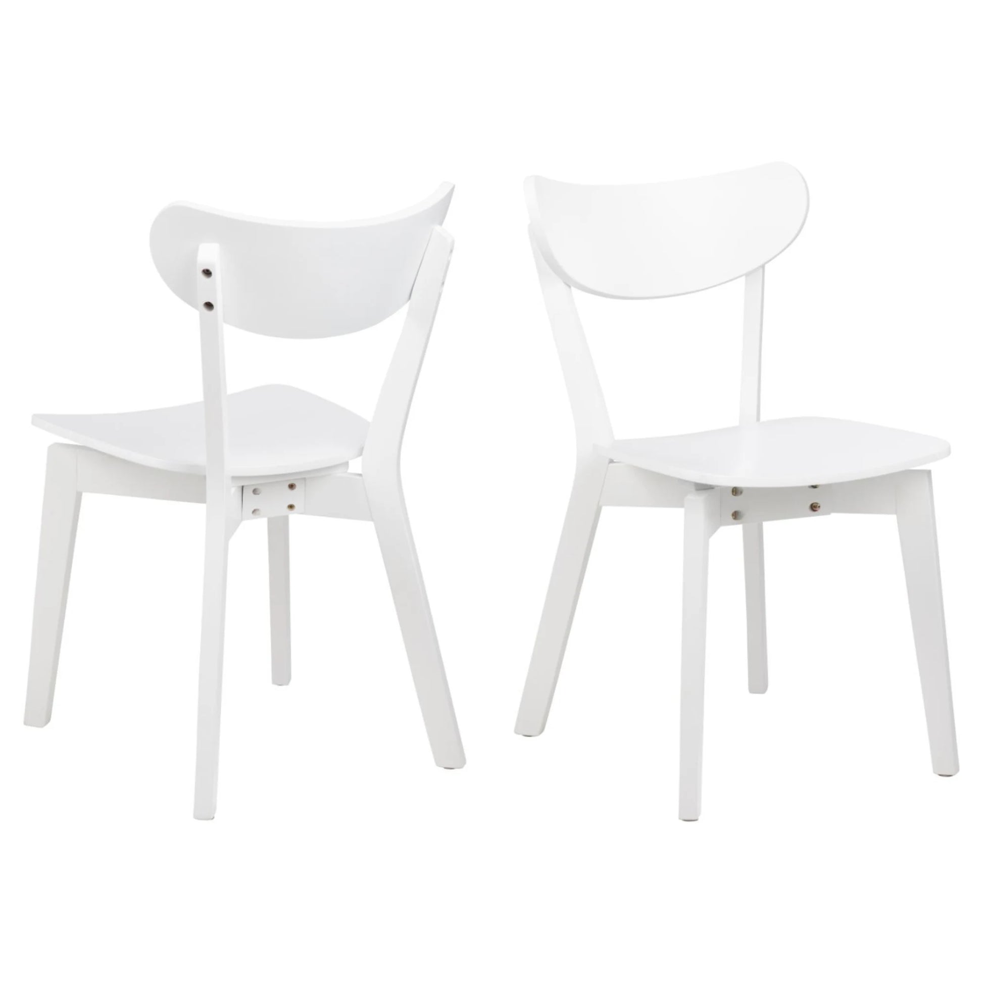 Hjem Design Roxby Dining Chair, White, Set of 2