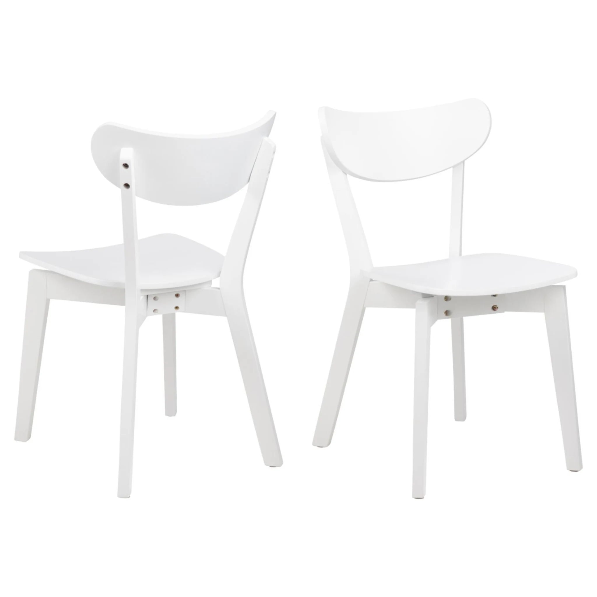 Hjem Design Roxby Dining Chair, White, Set of 2