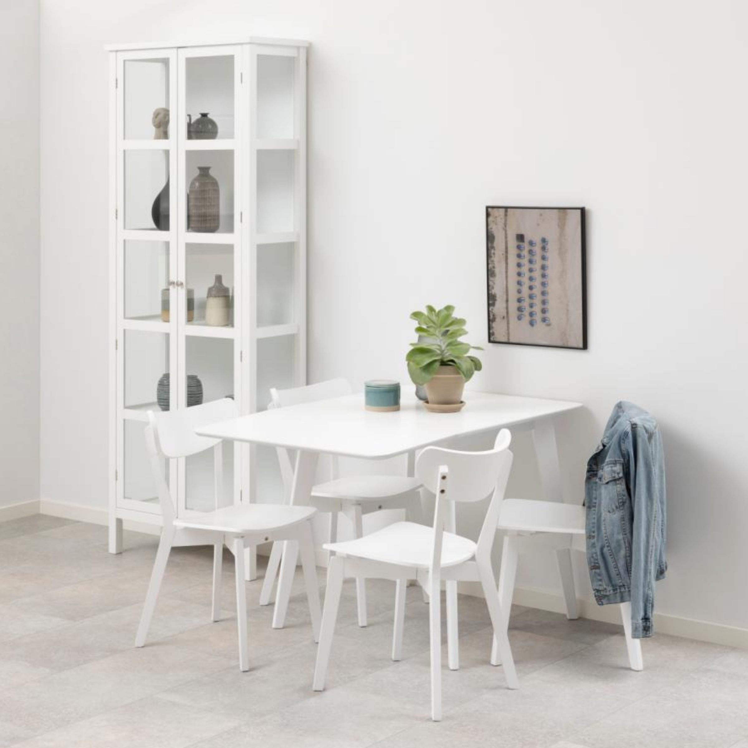 Hjem Design Roxby Dining Chair, White, Set of 2