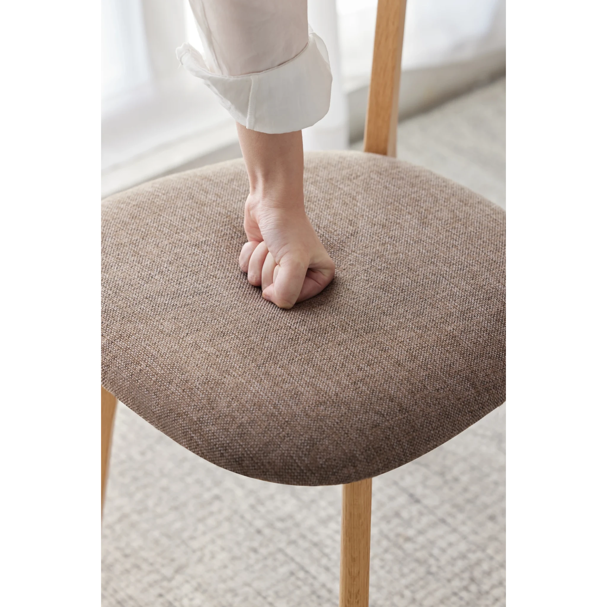 Solidwood Fuji Dining Chair, Natural Wood, Set of 4