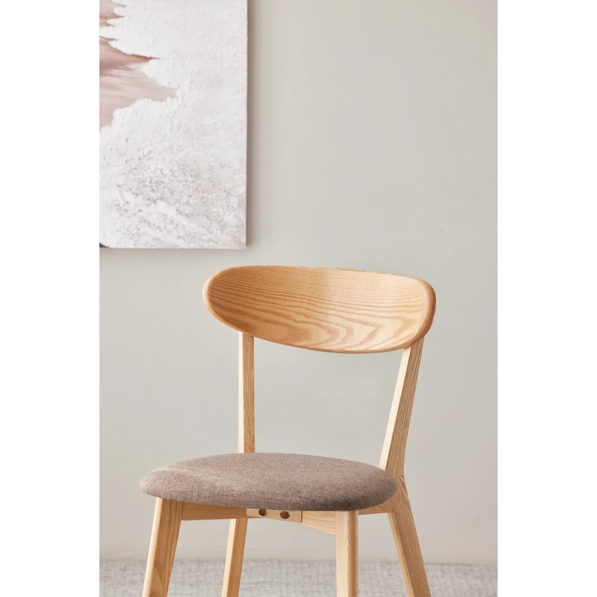 Solidwood Fuji Dining Chair, Natural Wood, Set of 4