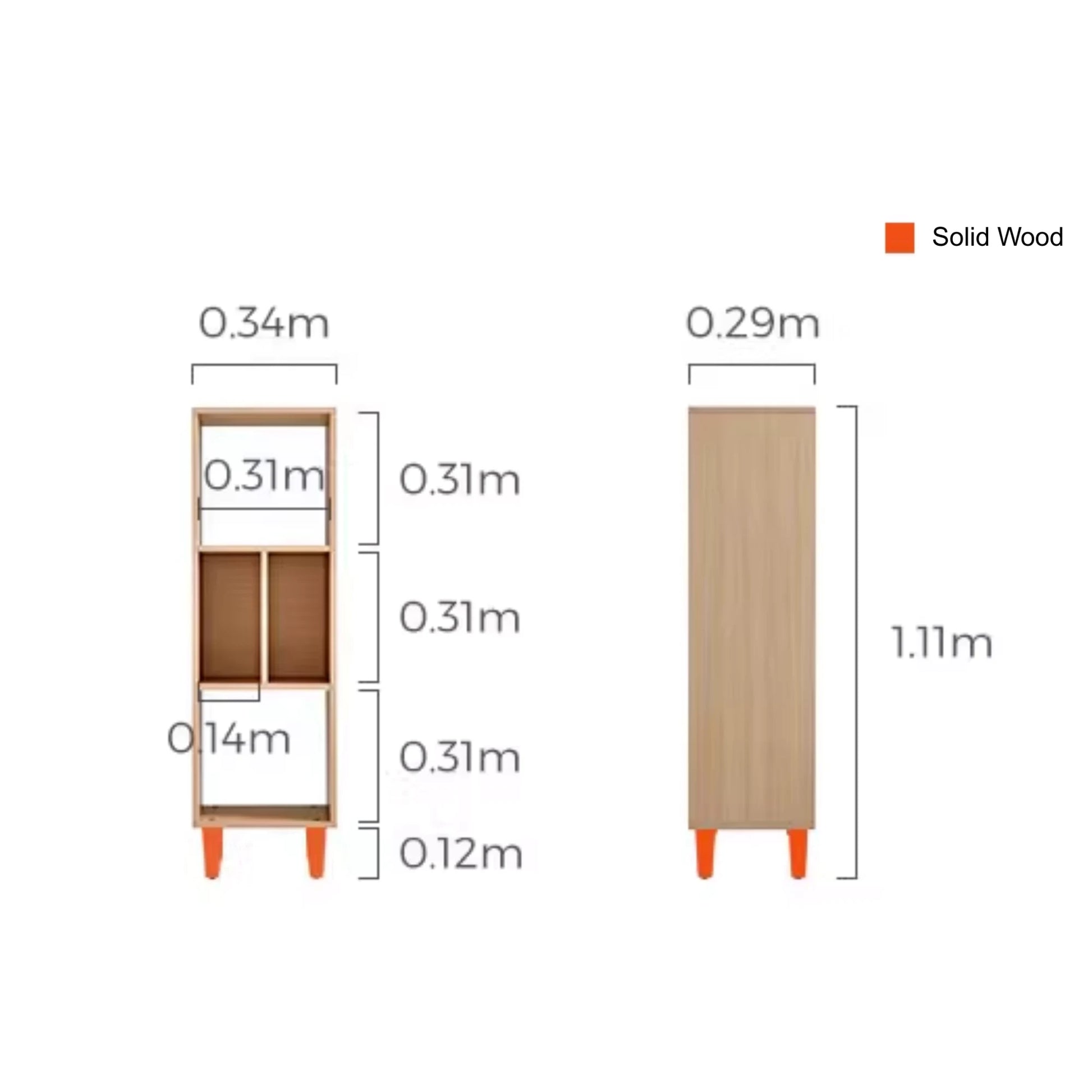 Linspire Aether 3-Tier Bookshelf