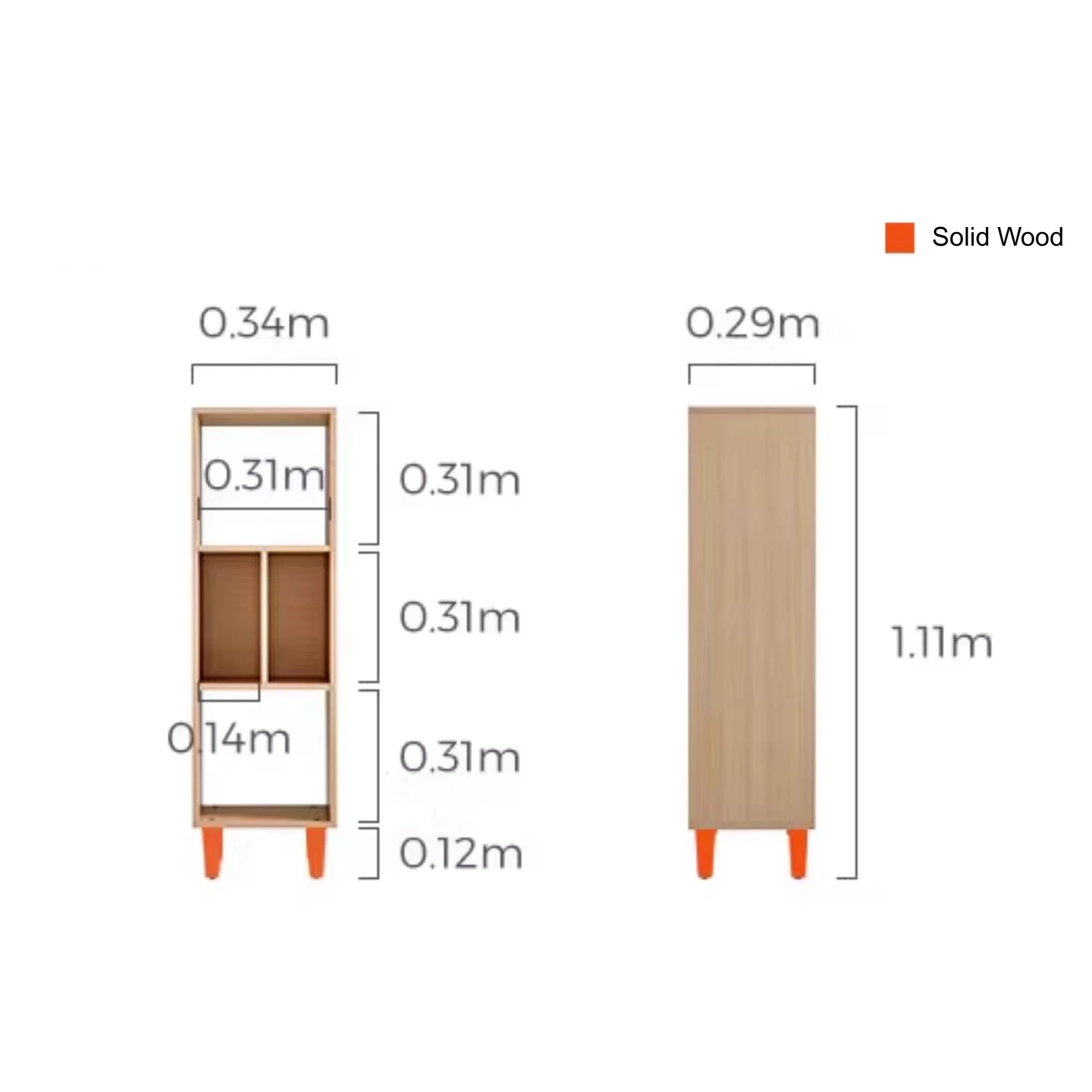 Linspire Aether 3-Tier Bookshelf