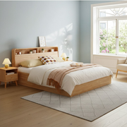 Linspire Aspire Bed Frame With Storage, Natural Wood