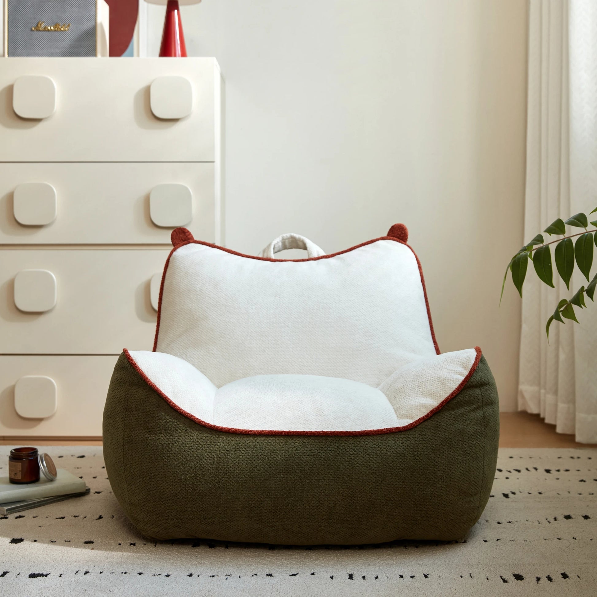 Linspire Banny Beanbags, White & Green