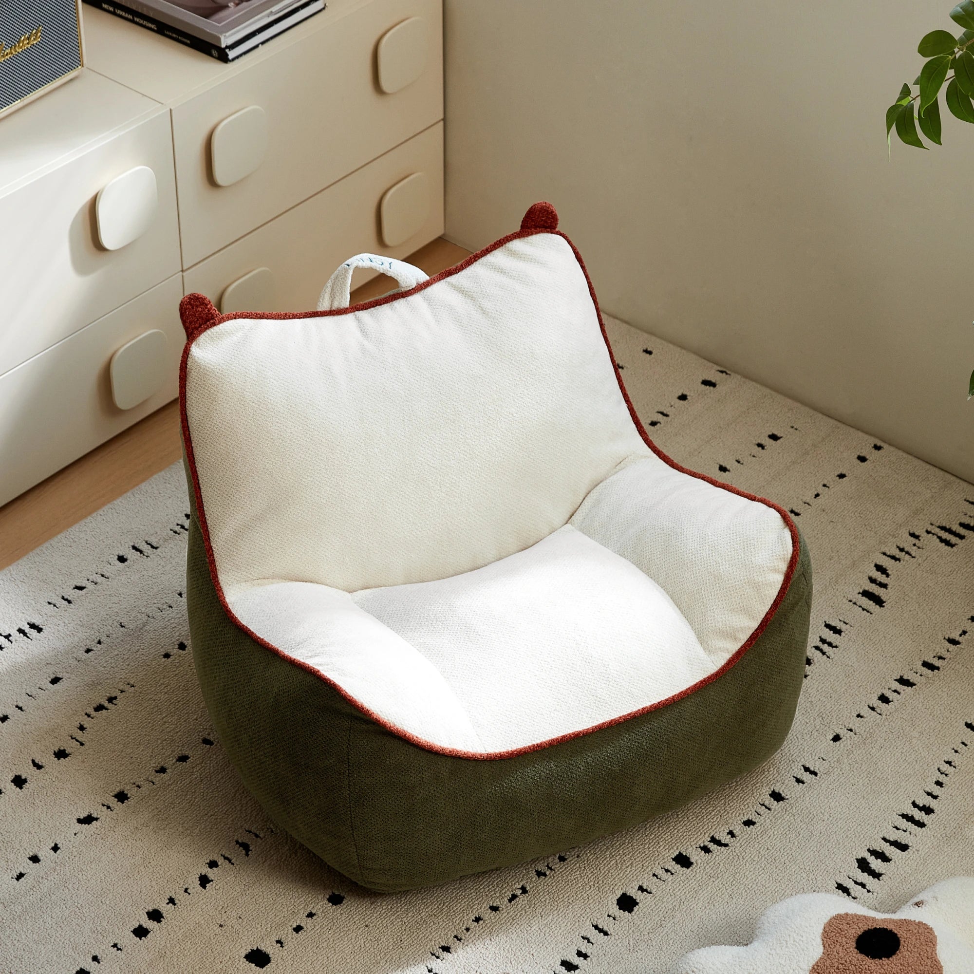 Linspire Banny Beanbags, White & Green