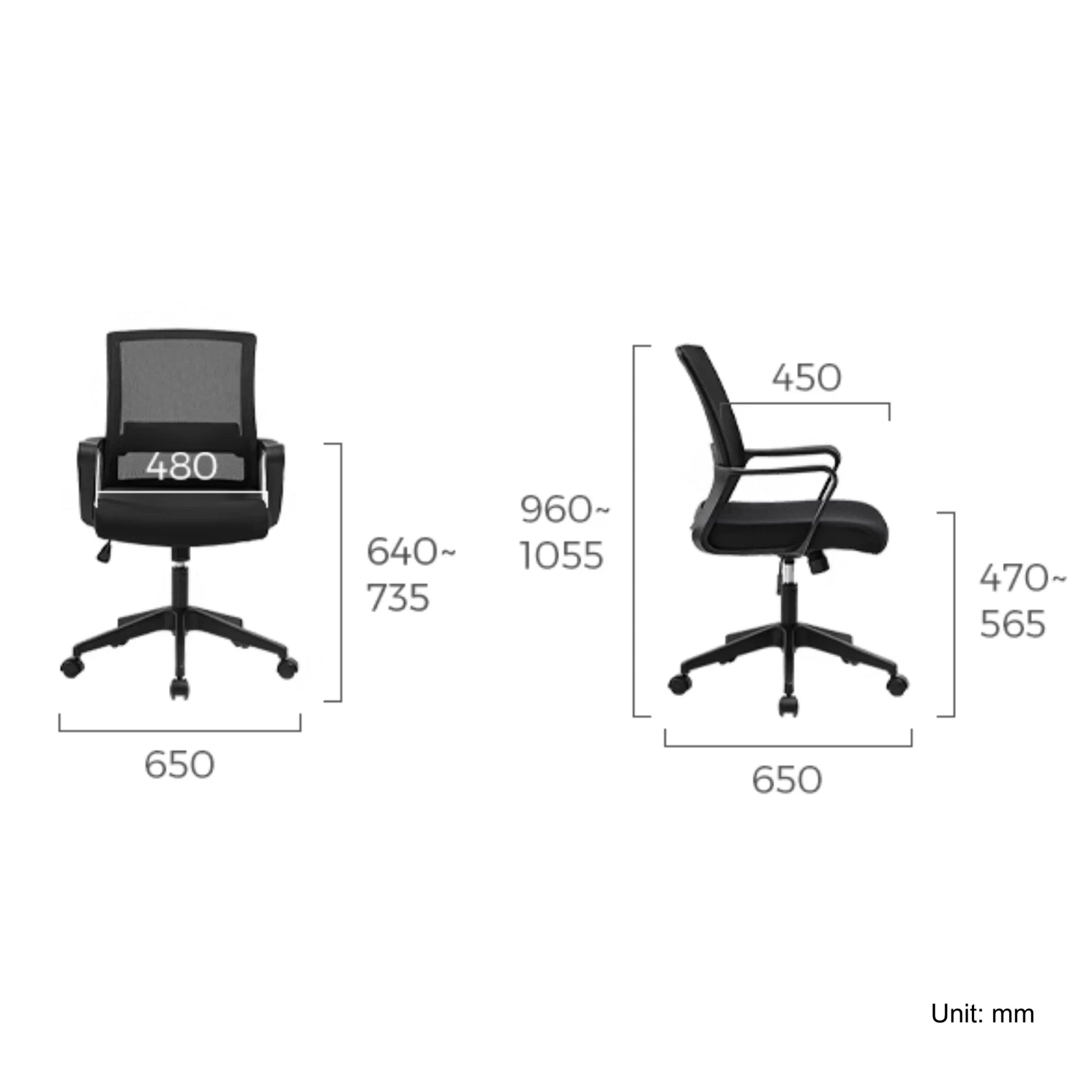 Linspire Breah Mesh Office Chair with Castors