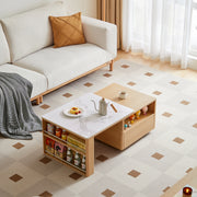 Linspire Cedar Extendable Coffee Table with Sintered Stone Top on Castors