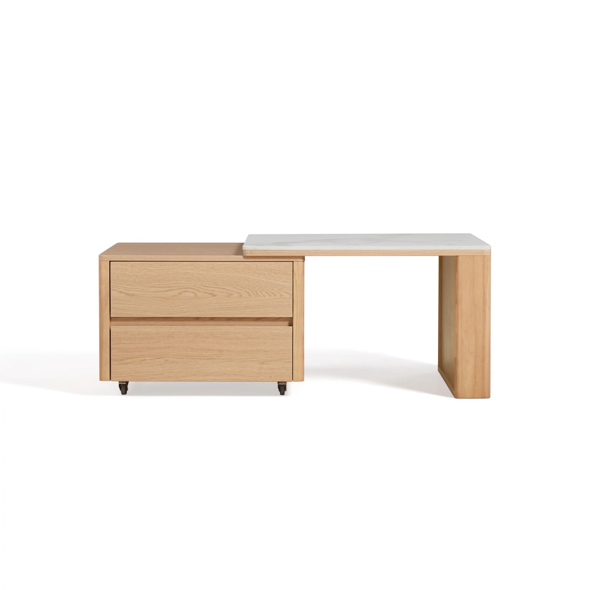 Linspire Cedar Extendable Coffee Table with Sintered Stone Top on Castors
