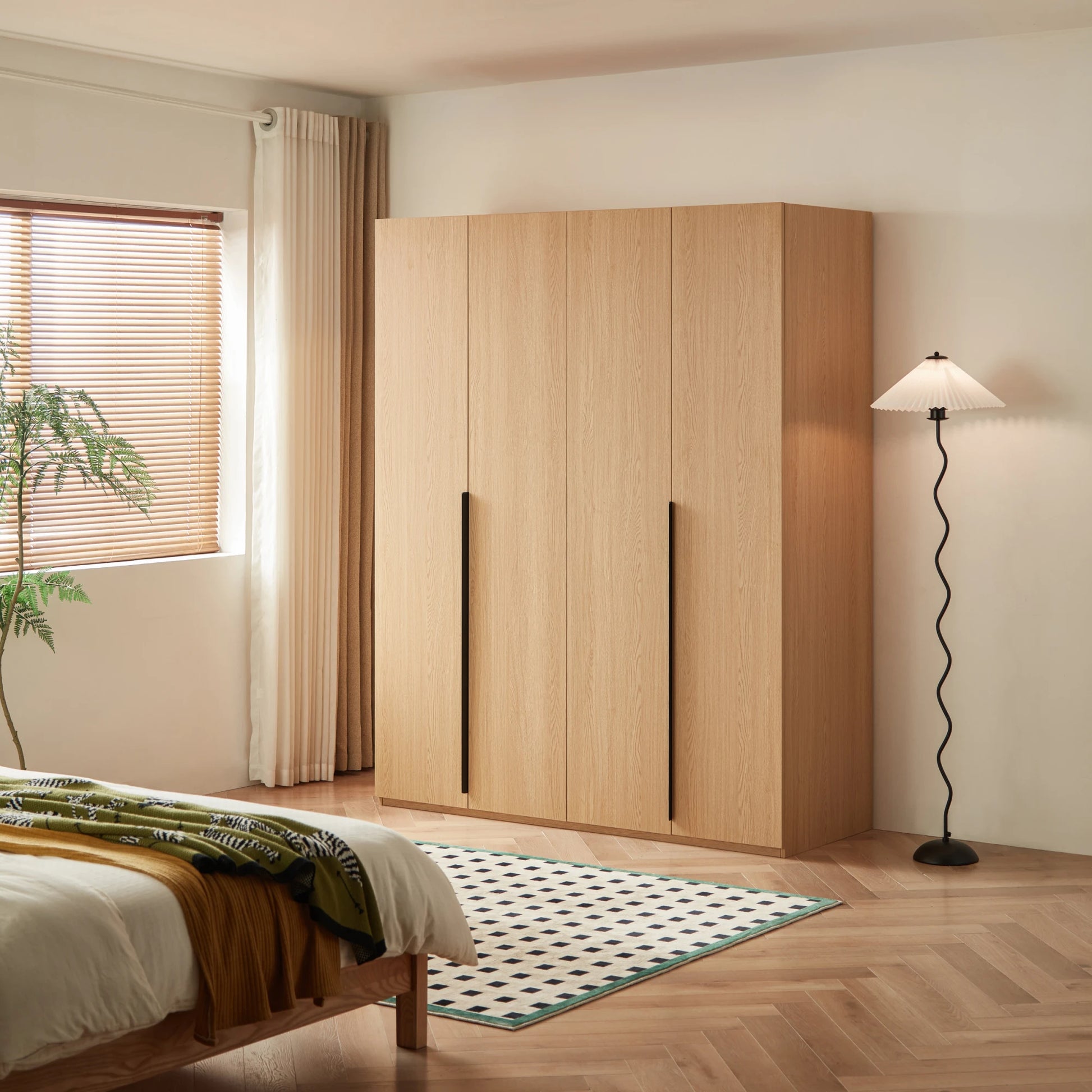 Linspire Cedar 4-Door Wardrobe